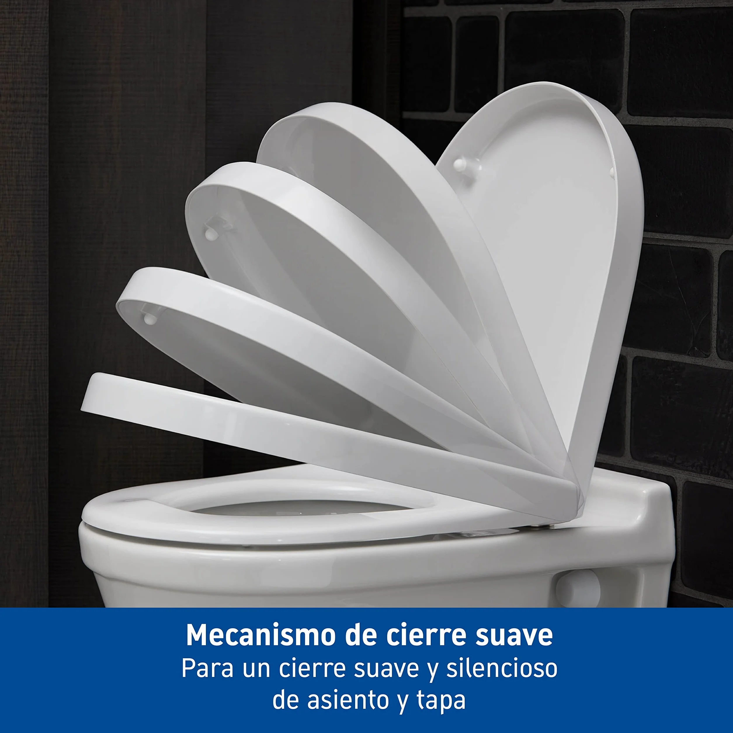 Duravit Starck 3 tapa WC, tapa de wc con mecanismo de cierre suave y lento, asiento de inodoro de urea duroplast, tapadera wc con bisagras de acero inoxidable, tapa de inodoro blanco