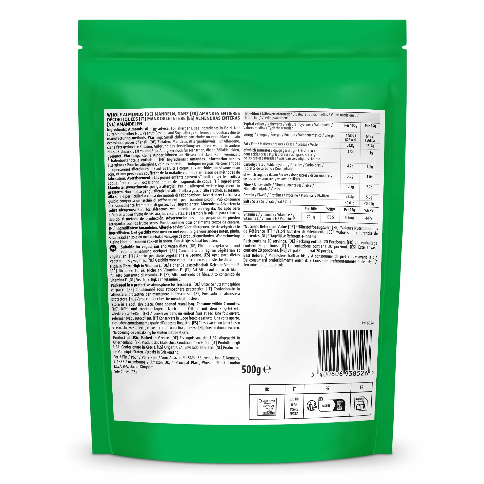 by Amazon Almendras de California 500g