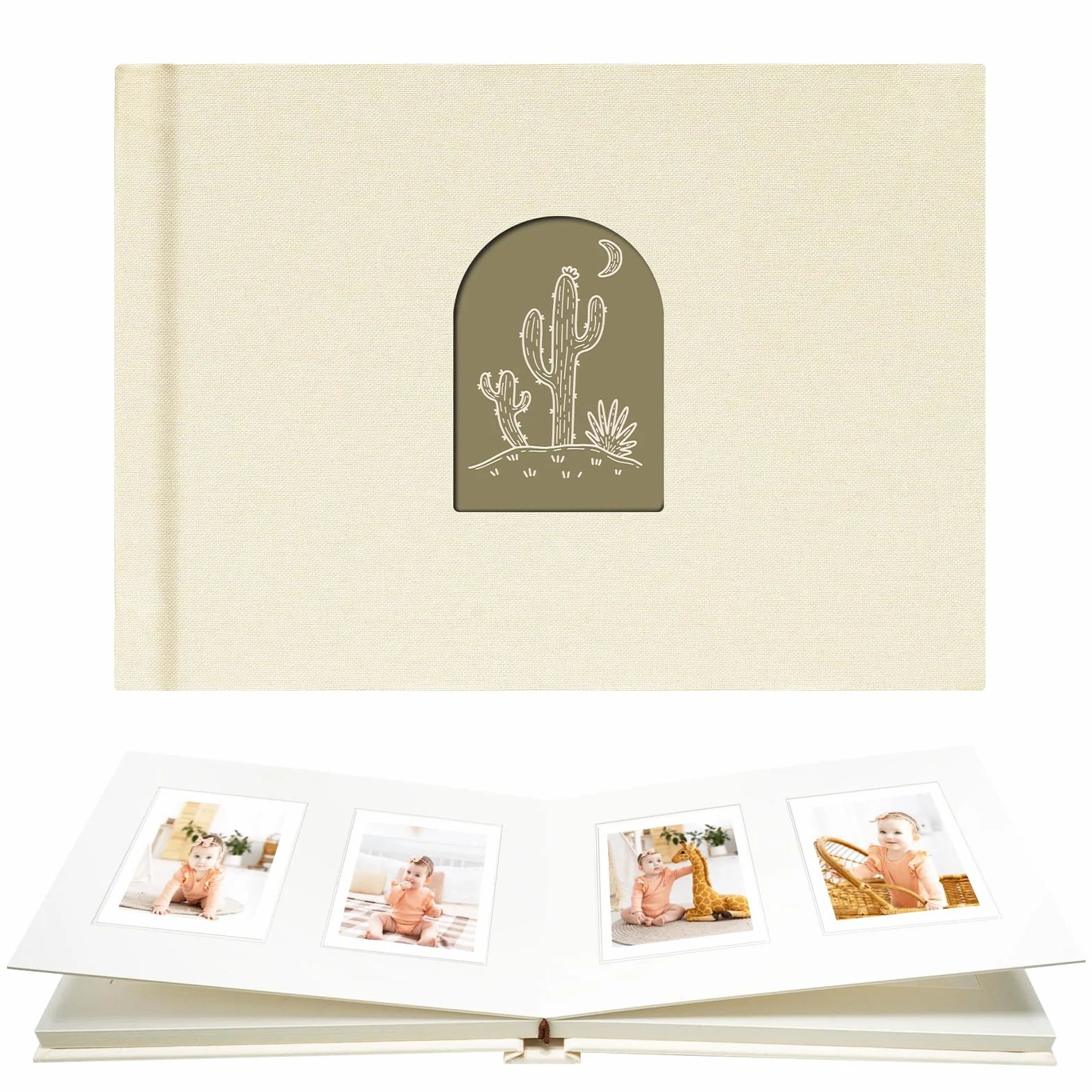 Vienrose Album de Fotos Mini 52 Bolsillos, Album Rigido Antiamarillento Portátil, Compatible con Fujifilm Instax Mini 12/11/9/8/90/25, Polaroid Snap PIC-300, Ideal para Viajes y Regalos, Beige