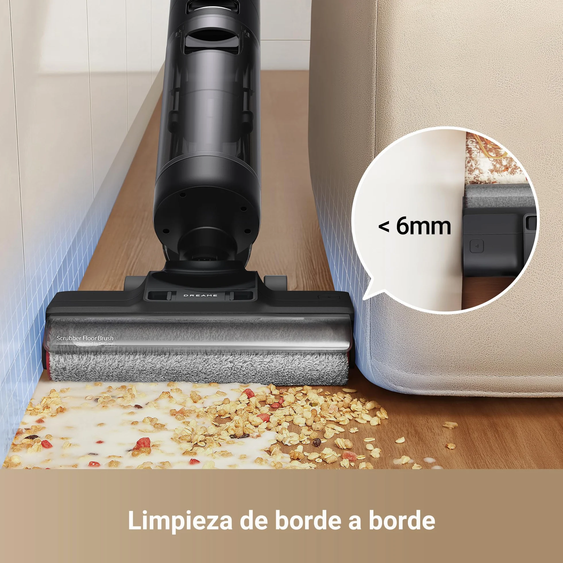 DREAME H12 Pro Ultra Aspiradora Fregadora sin Cable 16000 Pa Cepillo Doble Borde Lavado 60 °C Secado Aire Caliente