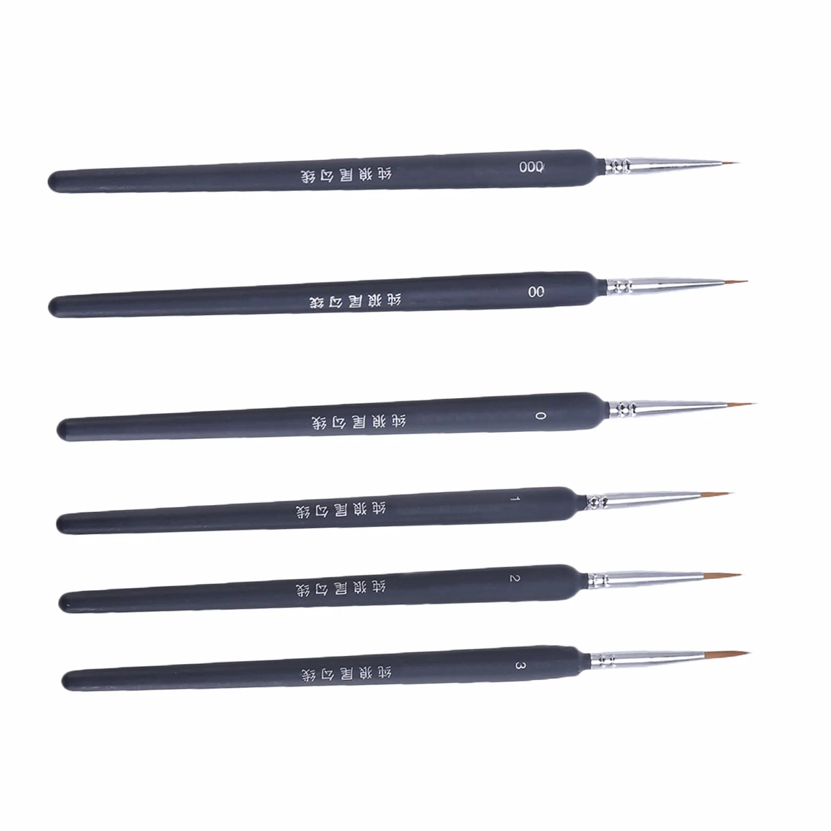 Toyvian Pinceles de Acuarela y Pintura al Óleo Set de 6 Accesorios Portátiles de Plástico de Pelo de Comadreja para Adultos y Niños, Ideales para Dibujo y Pintura