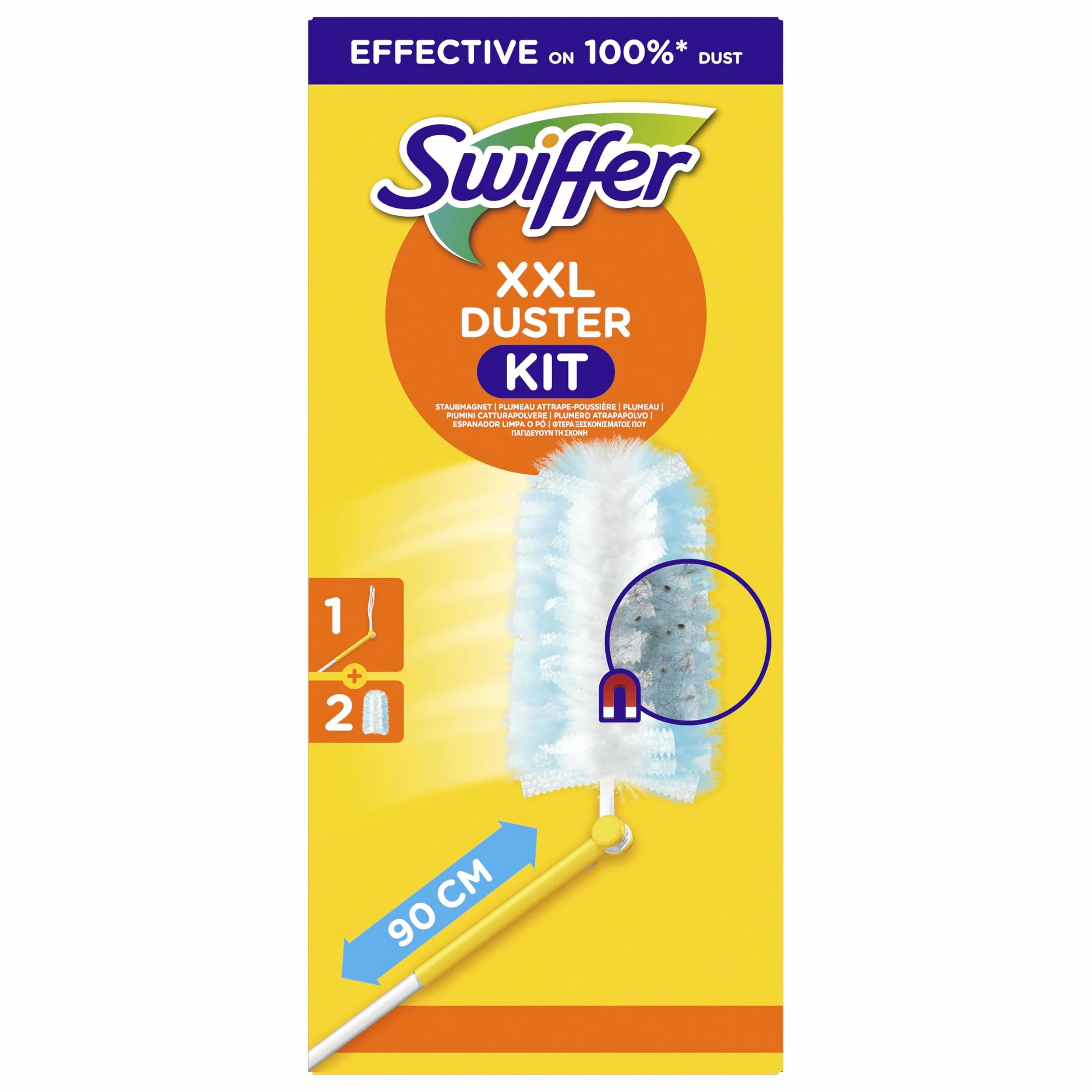 Swiffer Kit plumero XXL Duster 90 cm, 1 plumero +2 recambios