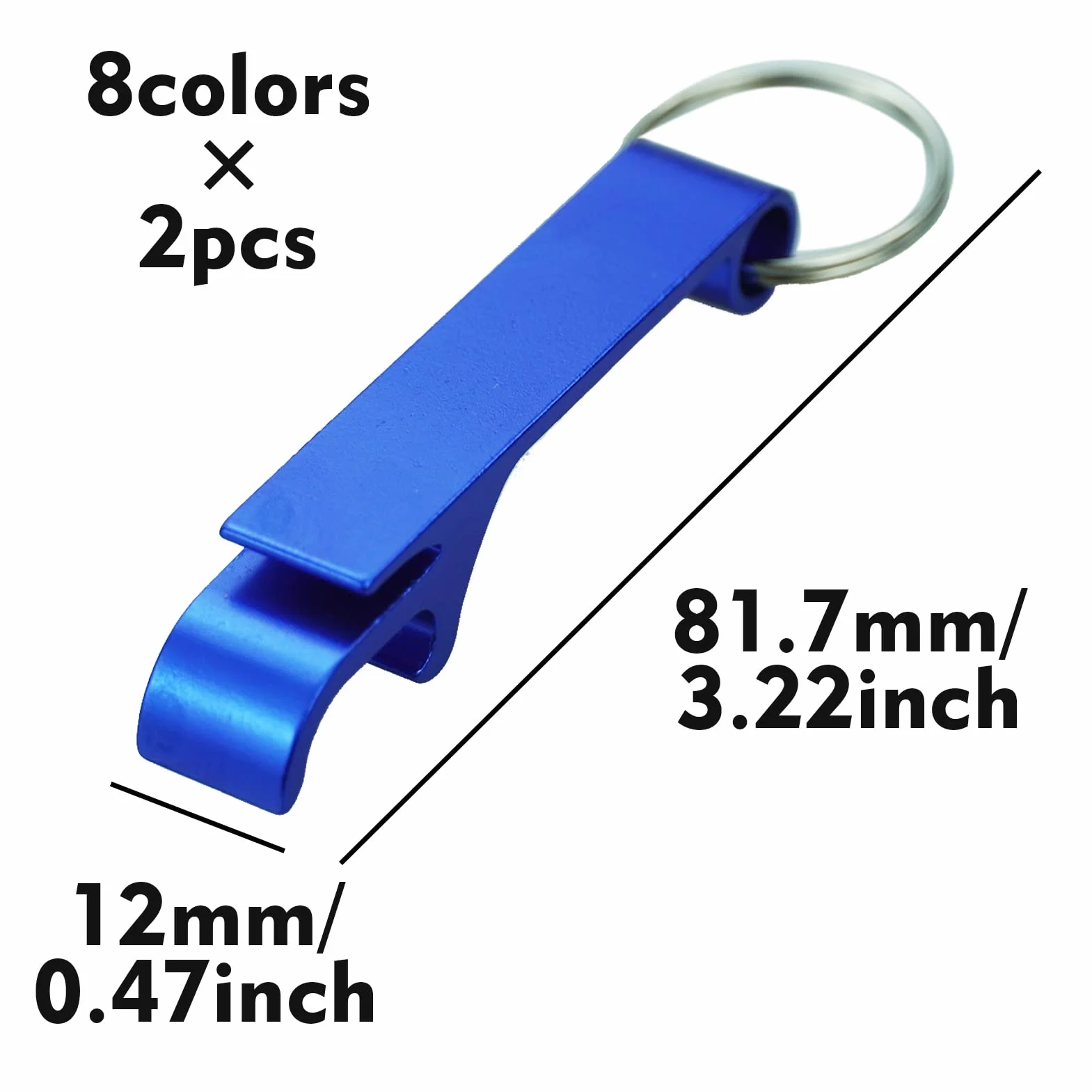 Llavero Abridor De Botellas, 8 Pcs Abridor de Cerveza Aluminio, Llaveros Abrebotellas con Anilla, Bolsillo Pequeño Bar Pinza para Bebidas, Llavero Abridor Cerveza, para Cerveza De Jugo Beber