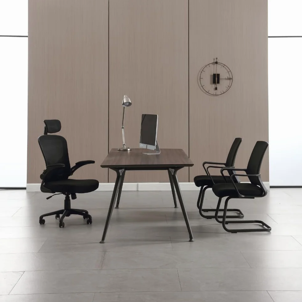 ZIK - Par de sillas para sala de espera, sillas con reposabrazos, cómodas y transpirables para acoger invitados y clientes, para salas de reuniones, sillas acolchadas sin ruedas, sillones para sala de