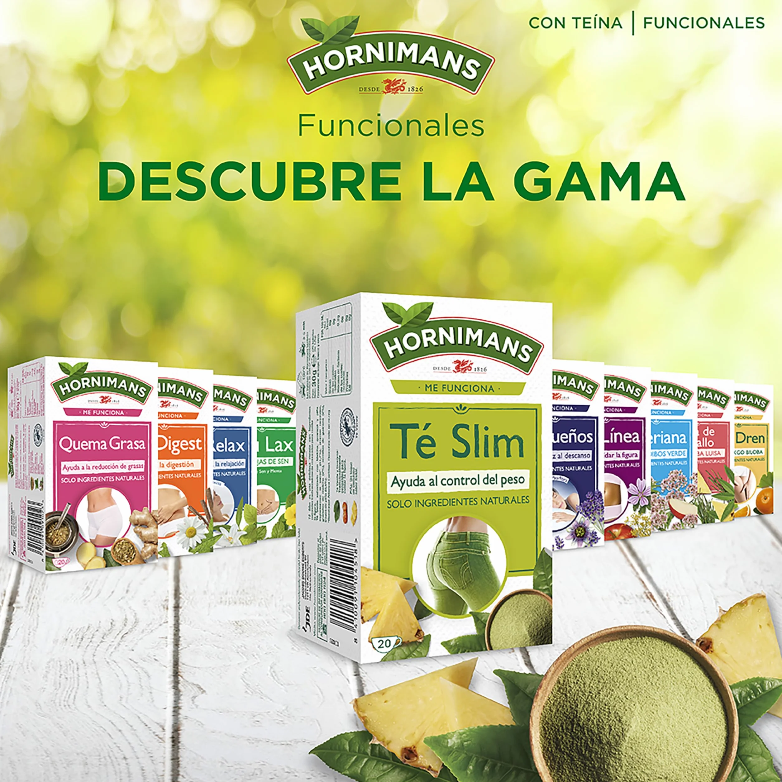 Hornimans Té Slim con Té Matcha 100% Naturales 20 bolsitas