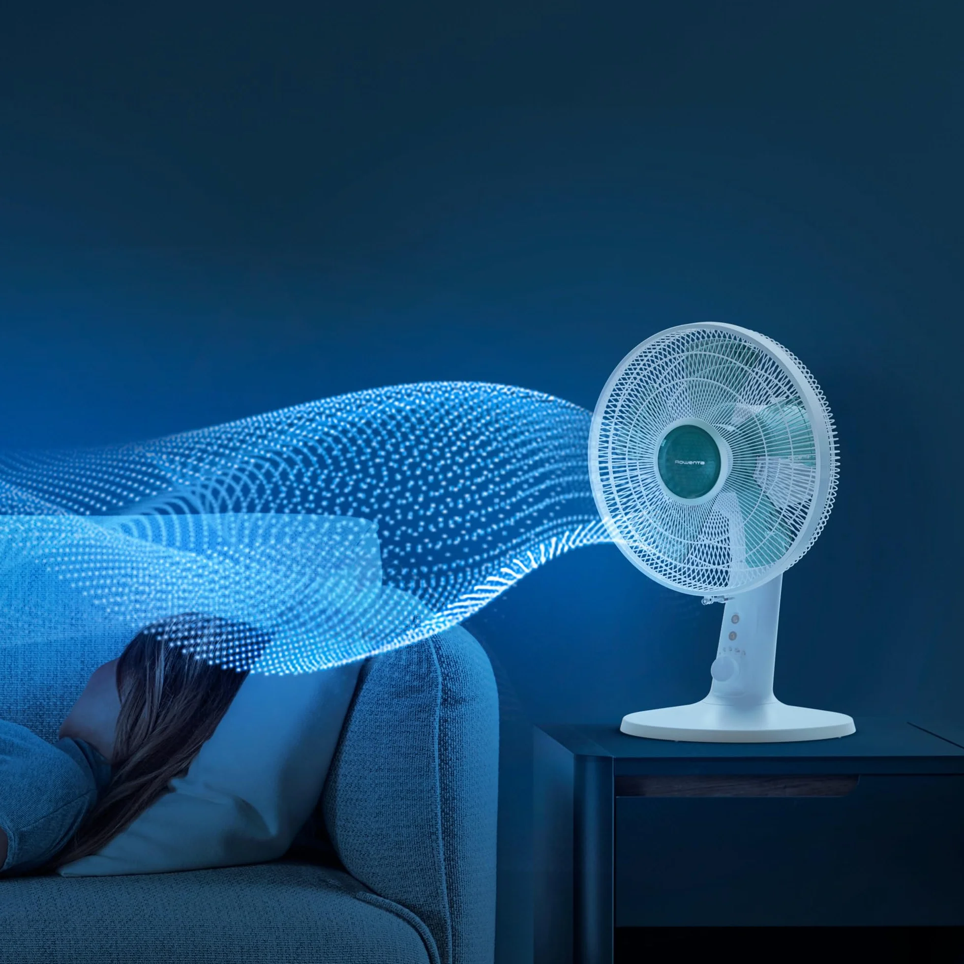 Rowenta Turbo Silence Extreme Ventilador de Mesa 32dB 4 Velocidades Modo Turbo Oscilación 120° 7.5m 43 m³/min Motor Effitech (Reacondicionado)
