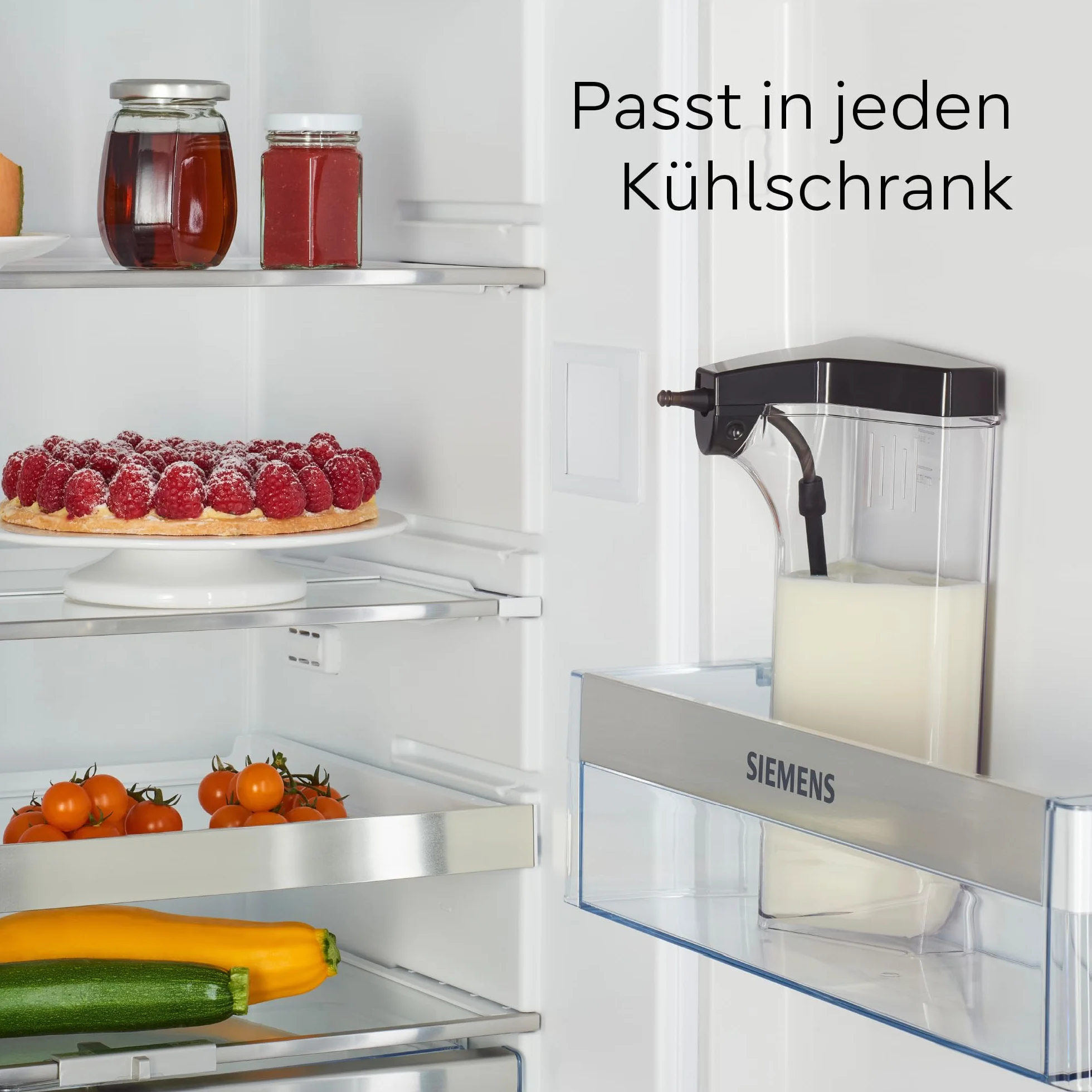 Siemens tz90009 – Depósito de leche, práctico para guardar, accesorios para cafeteras automáticas EQ.9