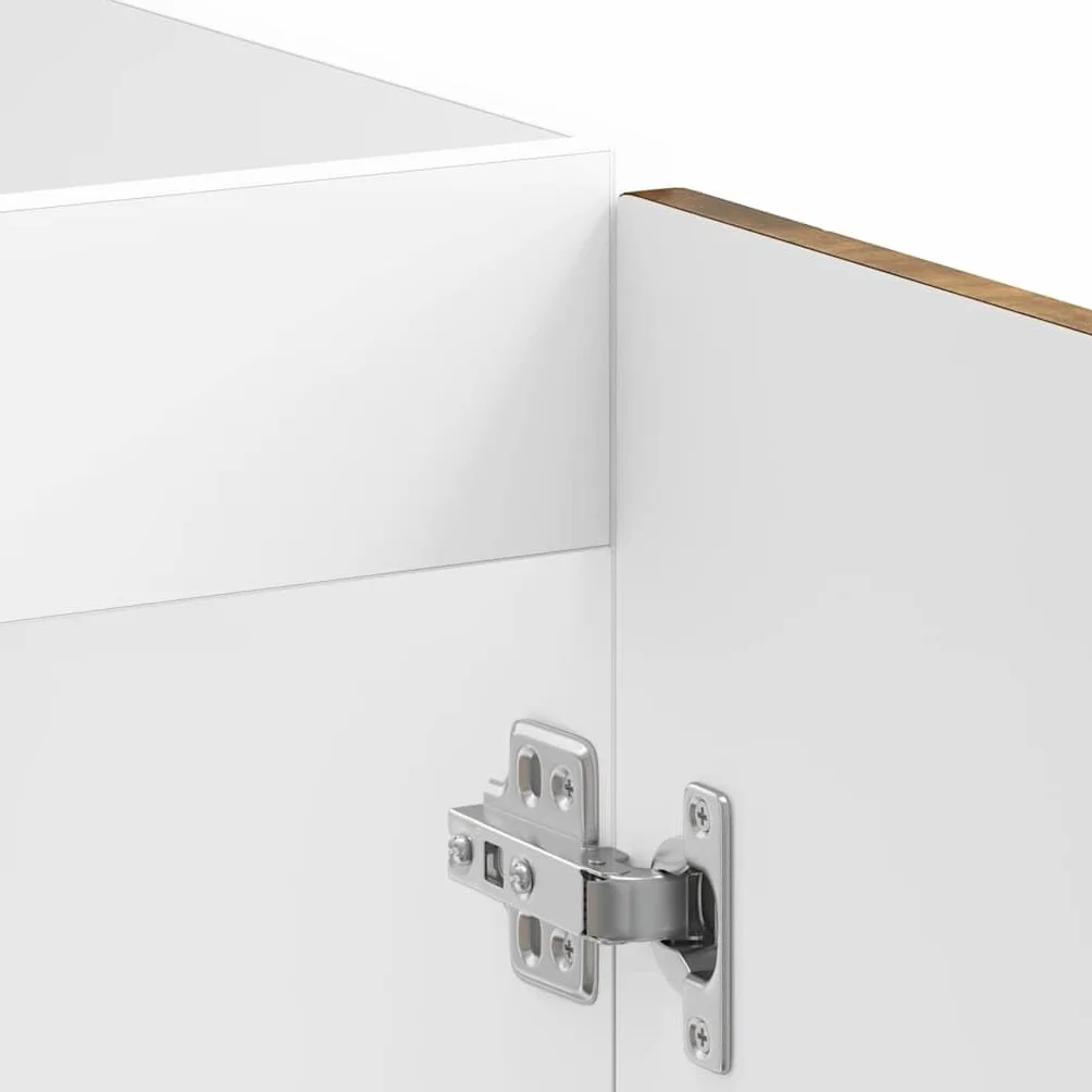 vidaXL Mueble bajo Fregadero Porto Roble Ahumado Madera ingeniería