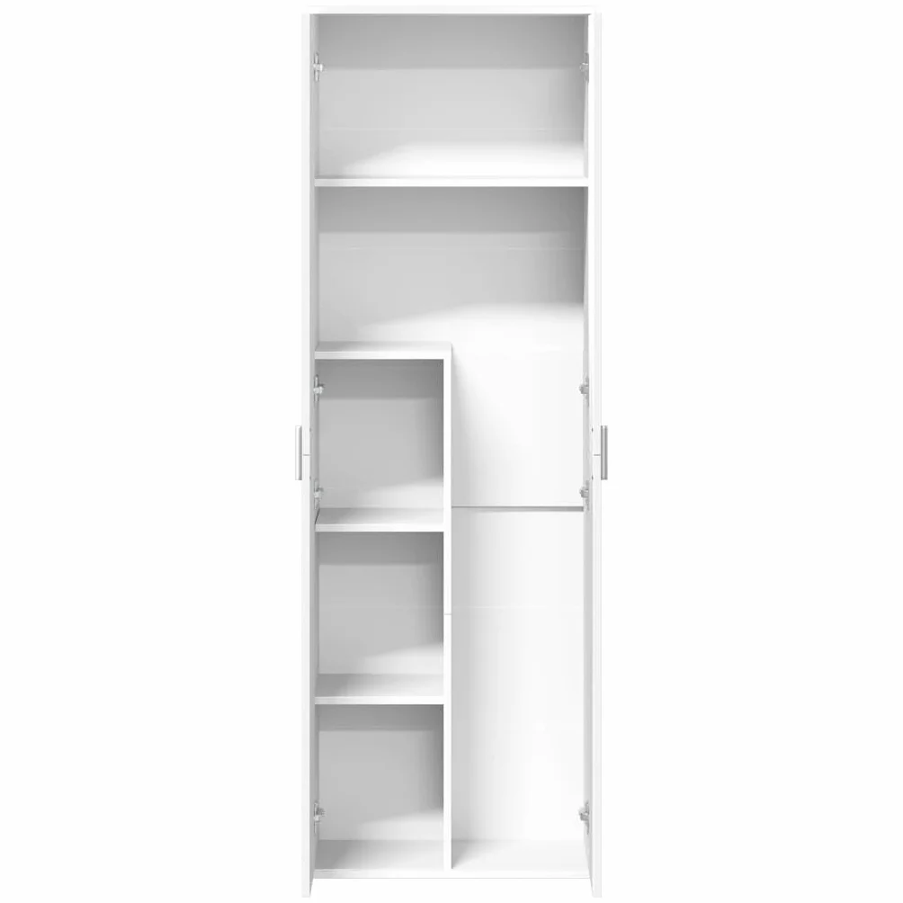 IKAYAA Armario Multiusos 2 Puertas: Escobero, Limpieza y Almacenaje, Hogar, Madera de Ingeniería, 60x35x180 cm Blanco