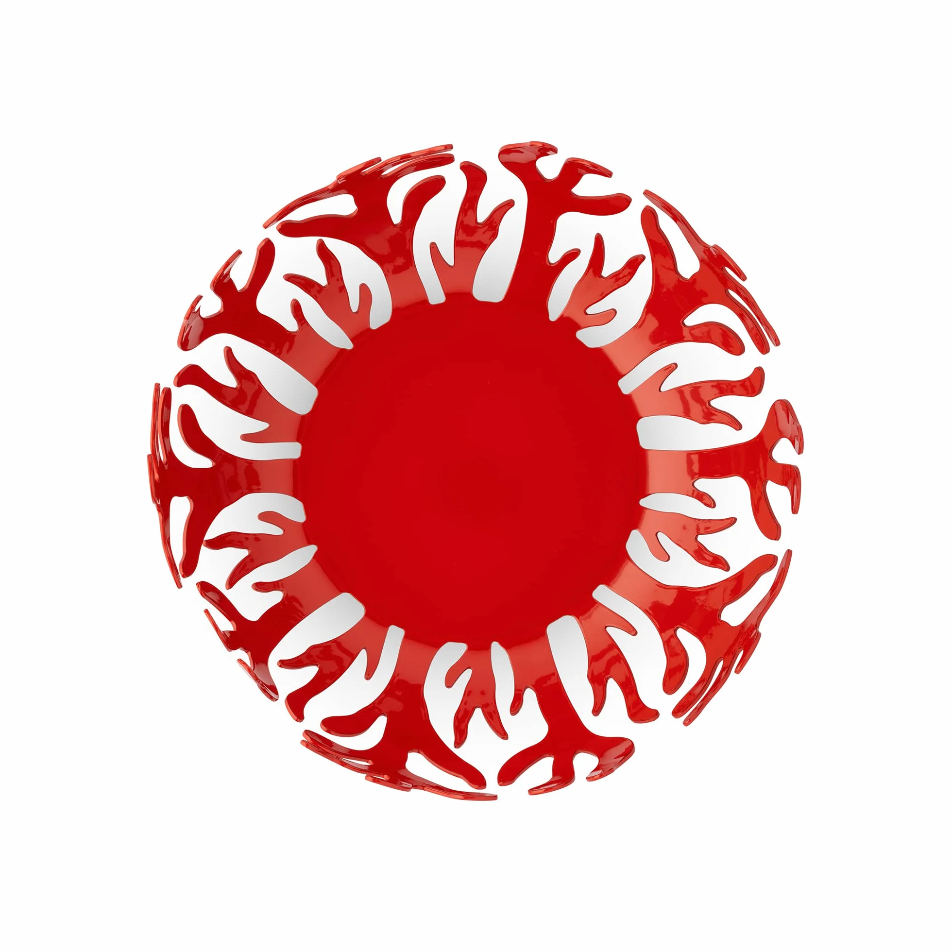 Alessi ESI01 29 R o - Frutero de acero, color rojo, Ø29cm