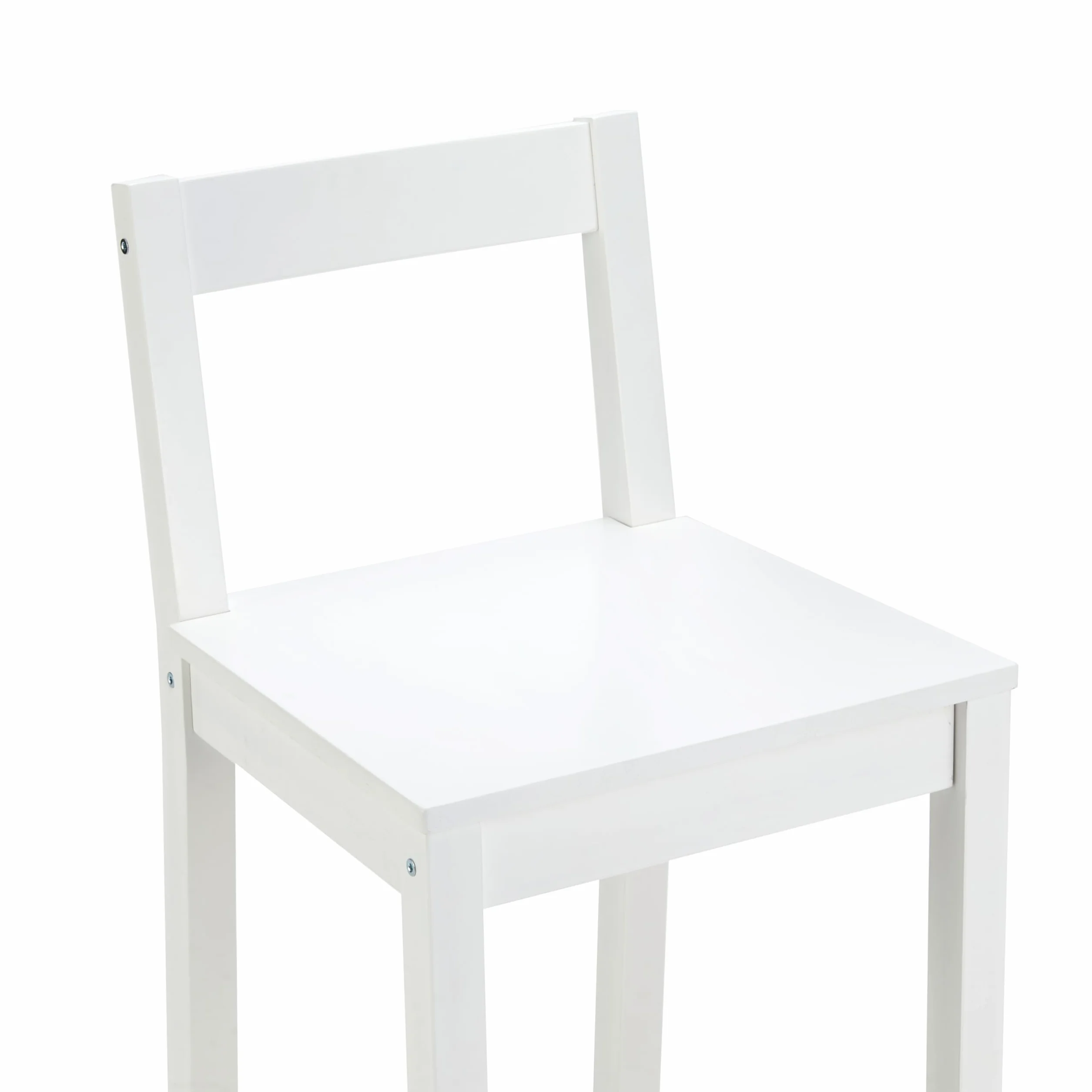 Amazon Basics Taburete de cocina de madera maciza blanca, 88 cm