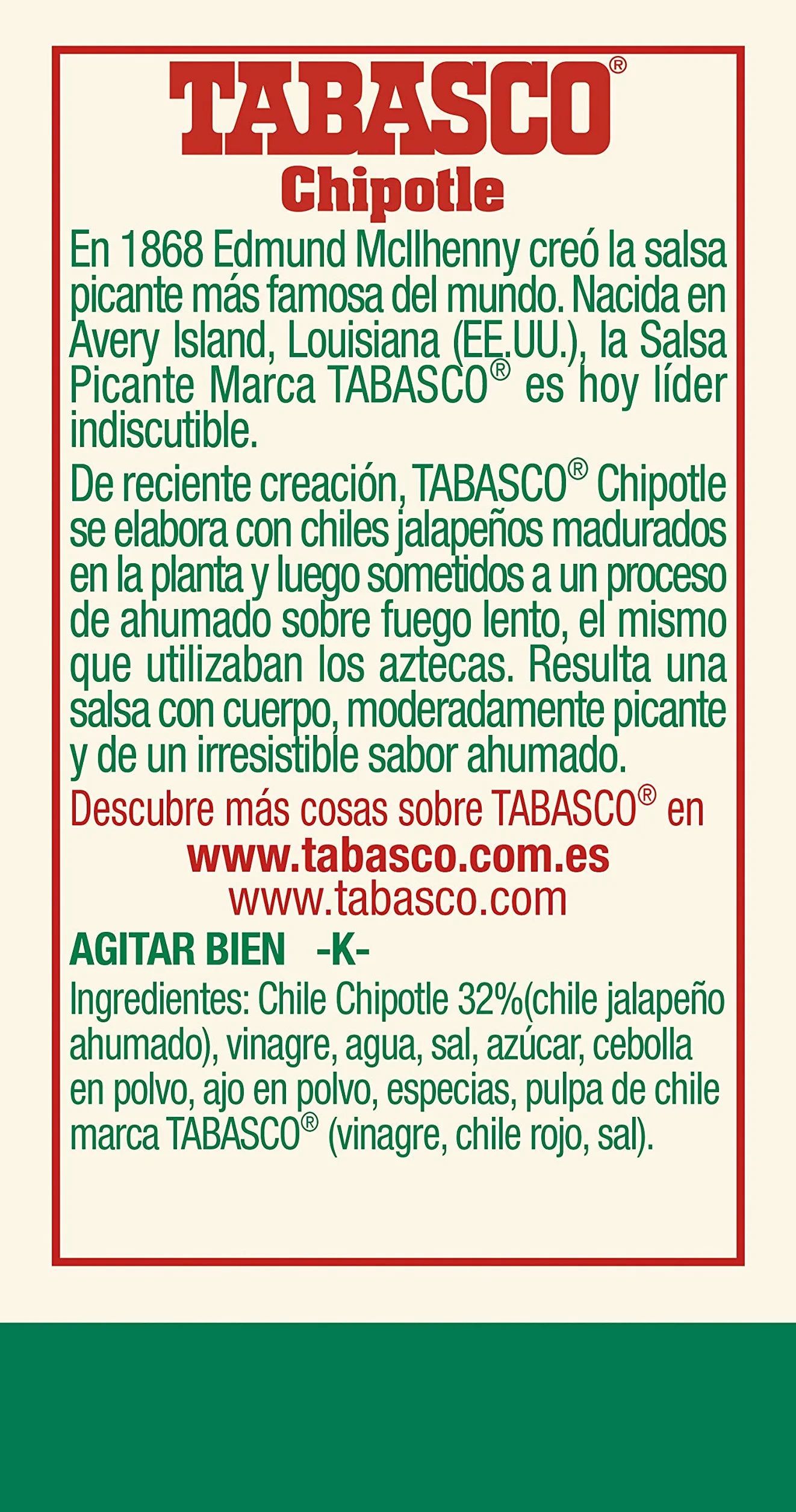 Tabasco Chipotle Salsa Picante 60 ml