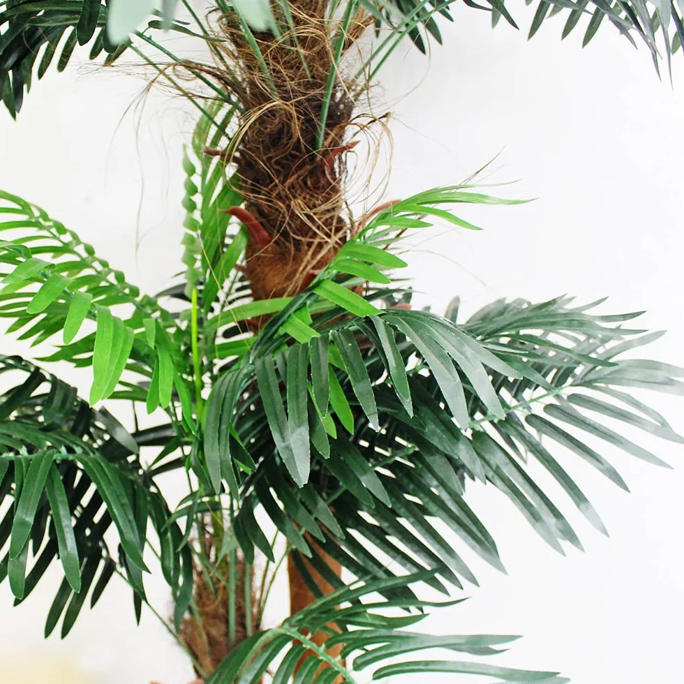 Decovego Royal Palmera Cocotero Planta Artificial Decoración Interiorismo Madera Natural 170cm