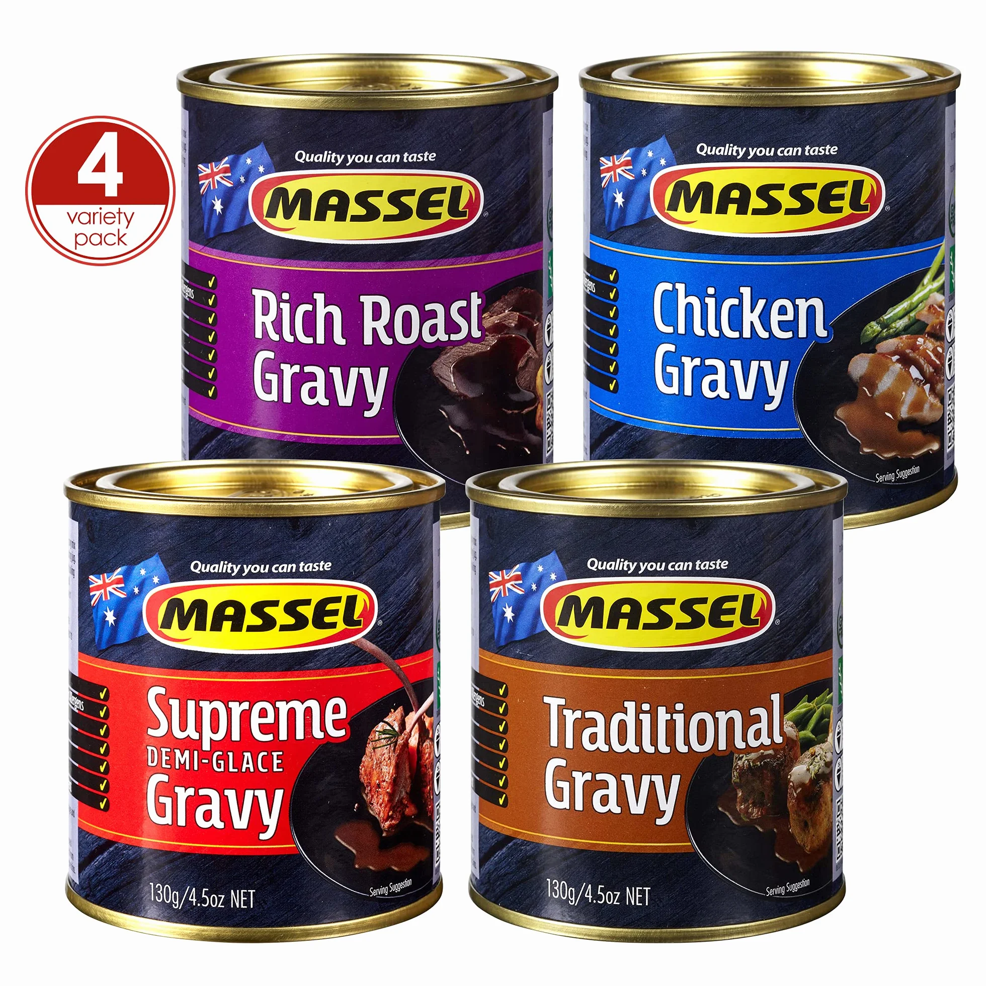 Massel Paquete variado de salsa, 130 g, paquete de 4
