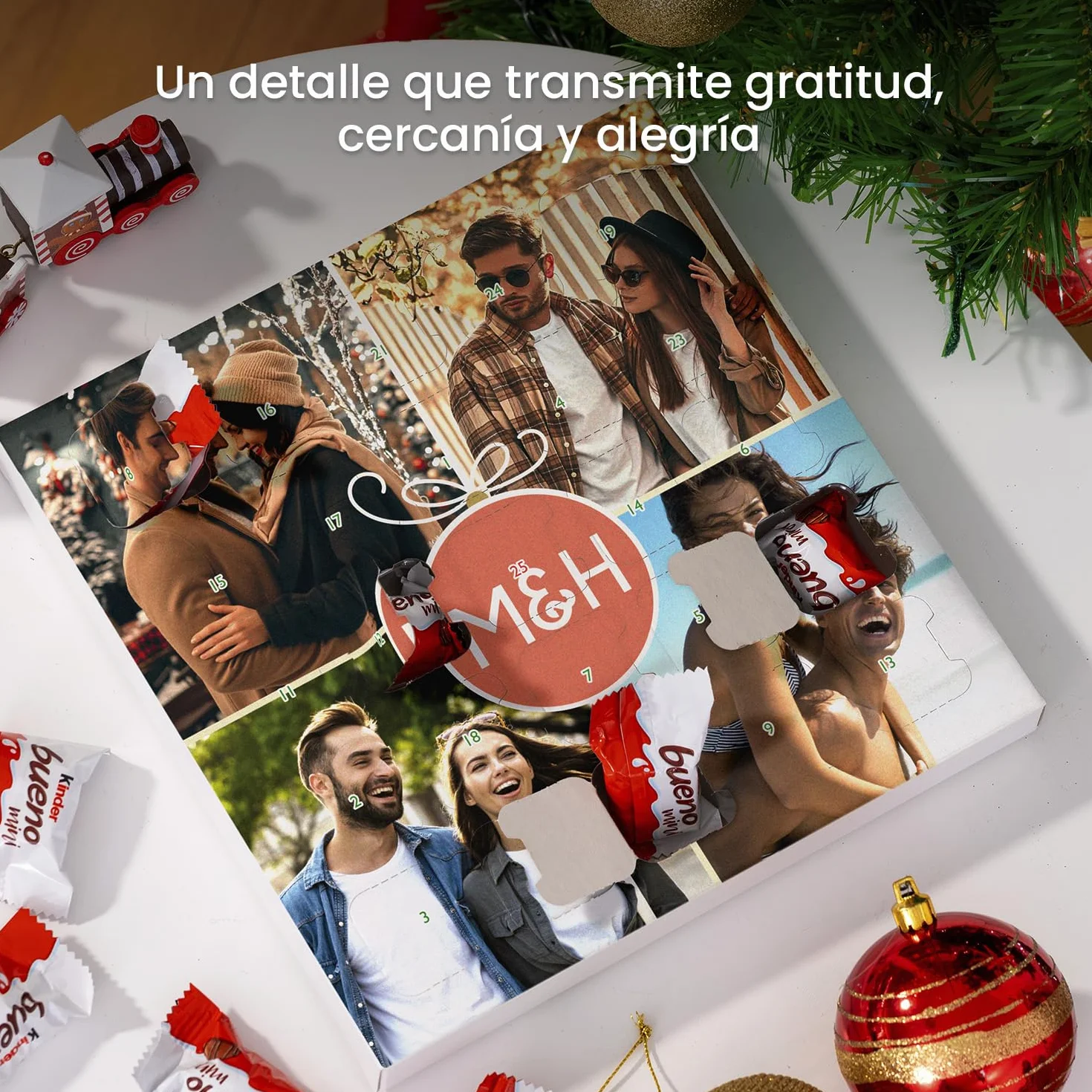 Regalo Original Calendario de Adviento 2025 Personalizables Opciones de Relleno Variadas
