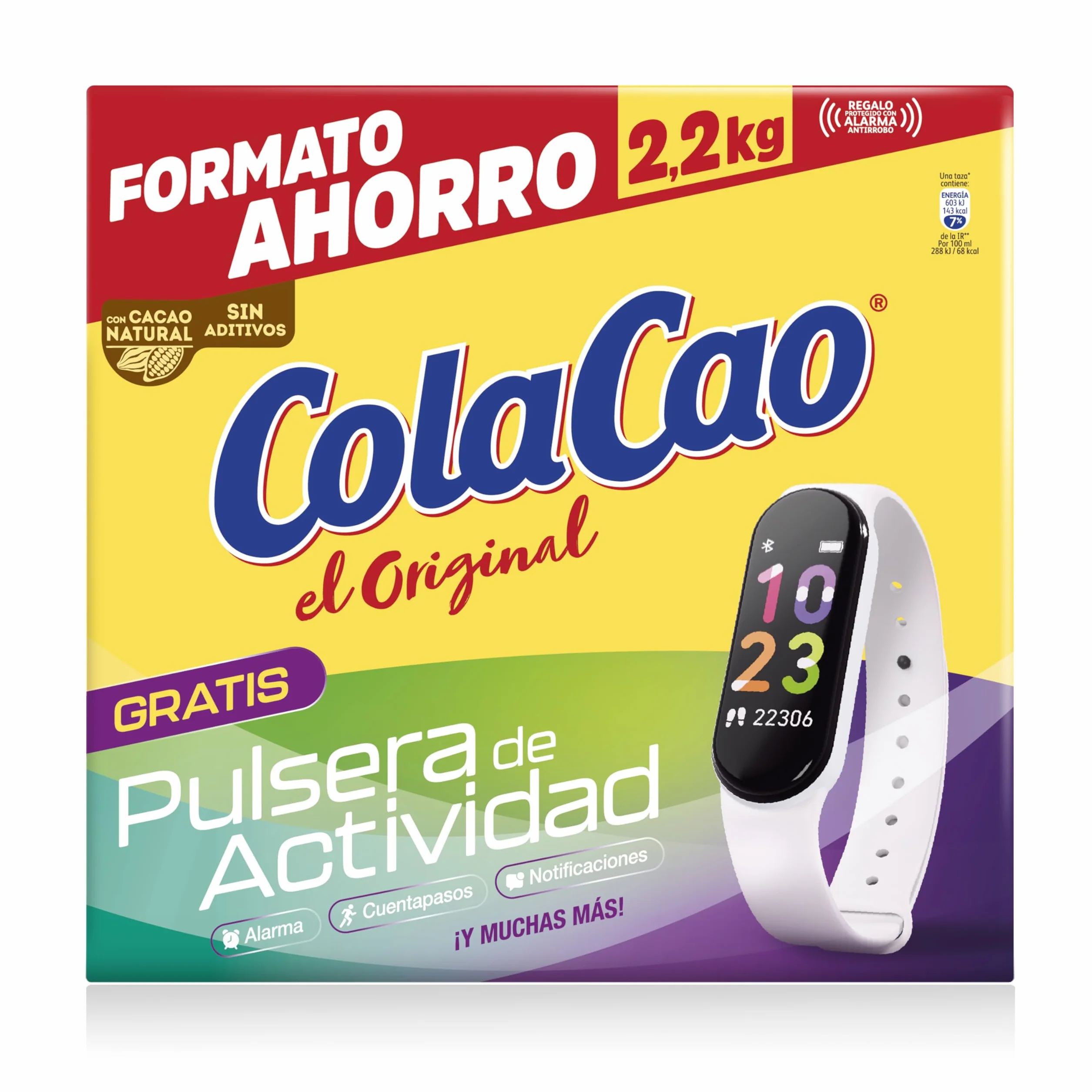 ColaCao Original Cacao Soluble Natural sin Aditivos 2,2kg
