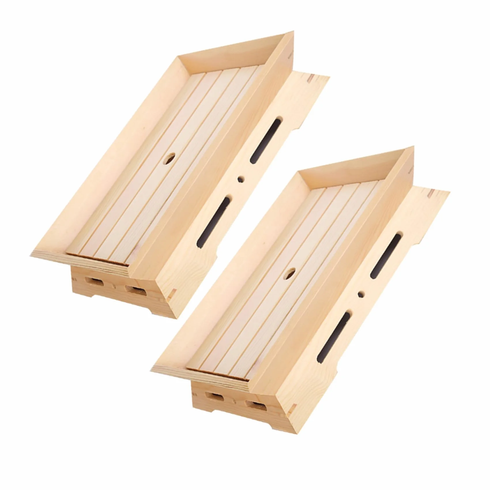 2 Piezas Platos de Sushi de Madera Estilo Japonés Bandejas para Sashimi Platos para Aperitivos y Mariscos Elegantes para Servir Casa o Restaurante