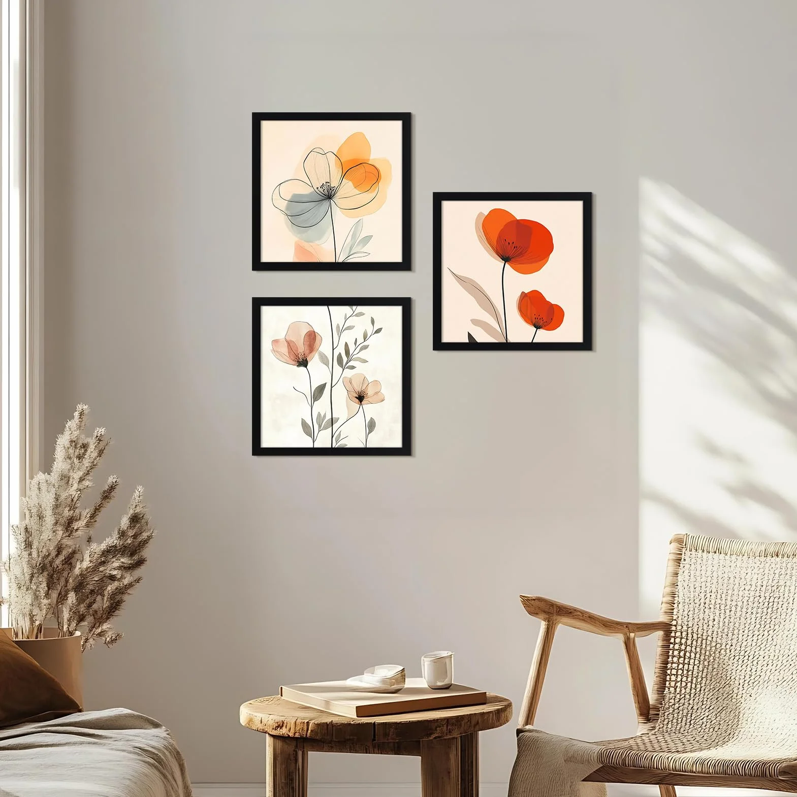 Giftgarden Juego de 12 Marco 20x20, Marcos para Cuadros de PVC Negro Ideal para Fotos, Pósters y Certificados, para Colgar en la Pared o Colocar Sobre una Mesa