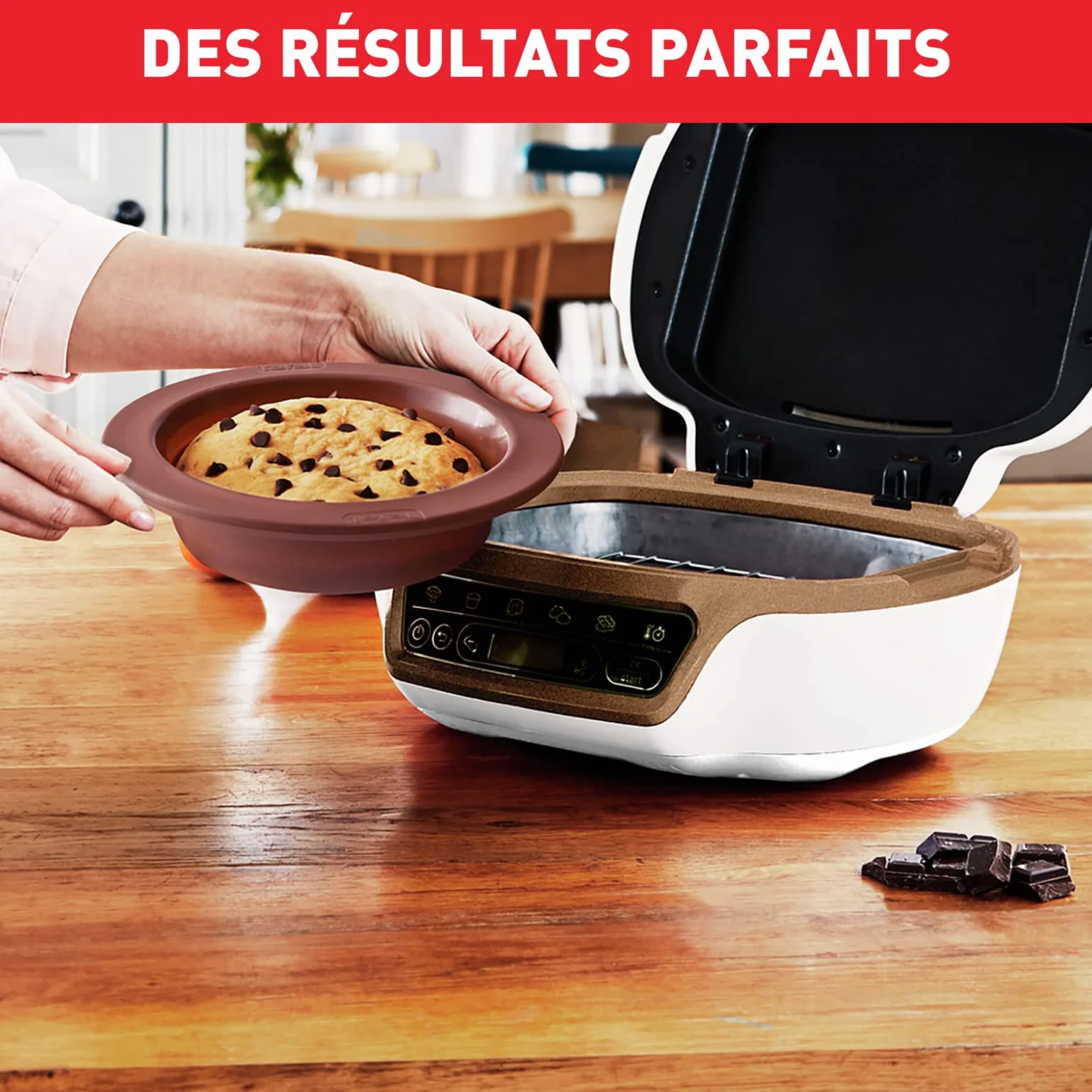 Tefal Cake Factory - Máquina inteligente para tartas, electrodoméstico de cocción, de pastelería, máquina de pan, magdalenas, con 4 moldes, 5 programas, compatible con moldes Crispybake KD802112