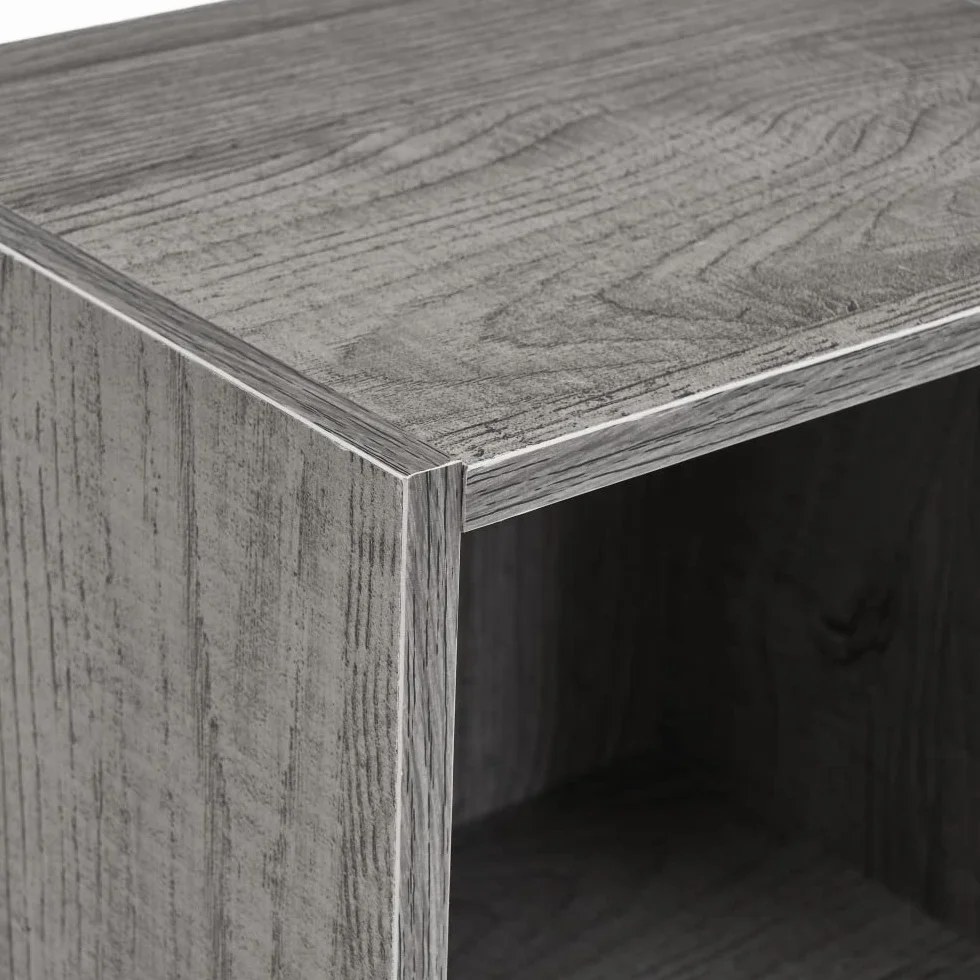 LOLAhome Estantería Cubo de Madera 4 Estantes 106 cm Gris