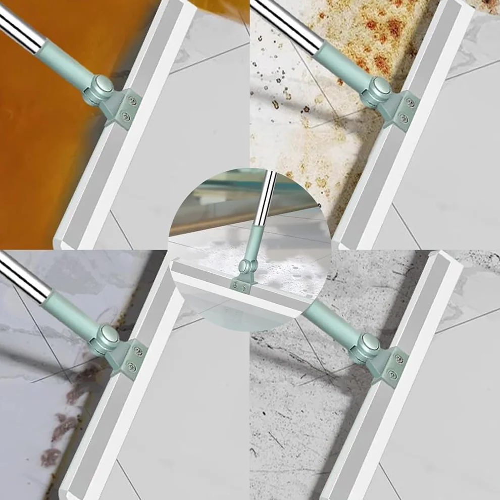 Retractable Silicone Floor Scraper Bathroom Wiper 52cm Pet Hair Cleaning Broom
