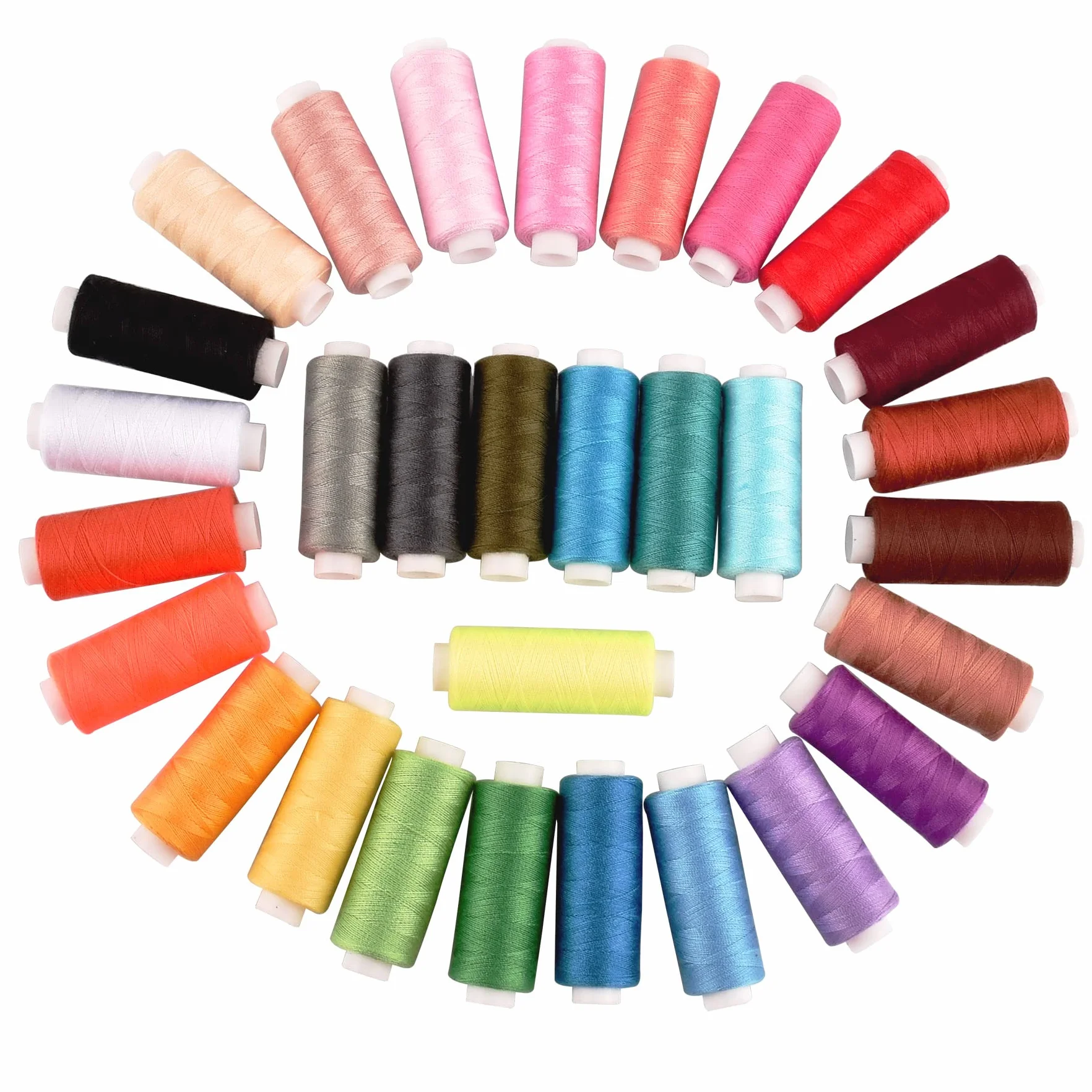 Kit de hilo de coser, 30 colores, poliéster, 250 yardas cada carrete, hilo de coser, hilo de bordar, hilo acolchado para coser a mano o a máquina
