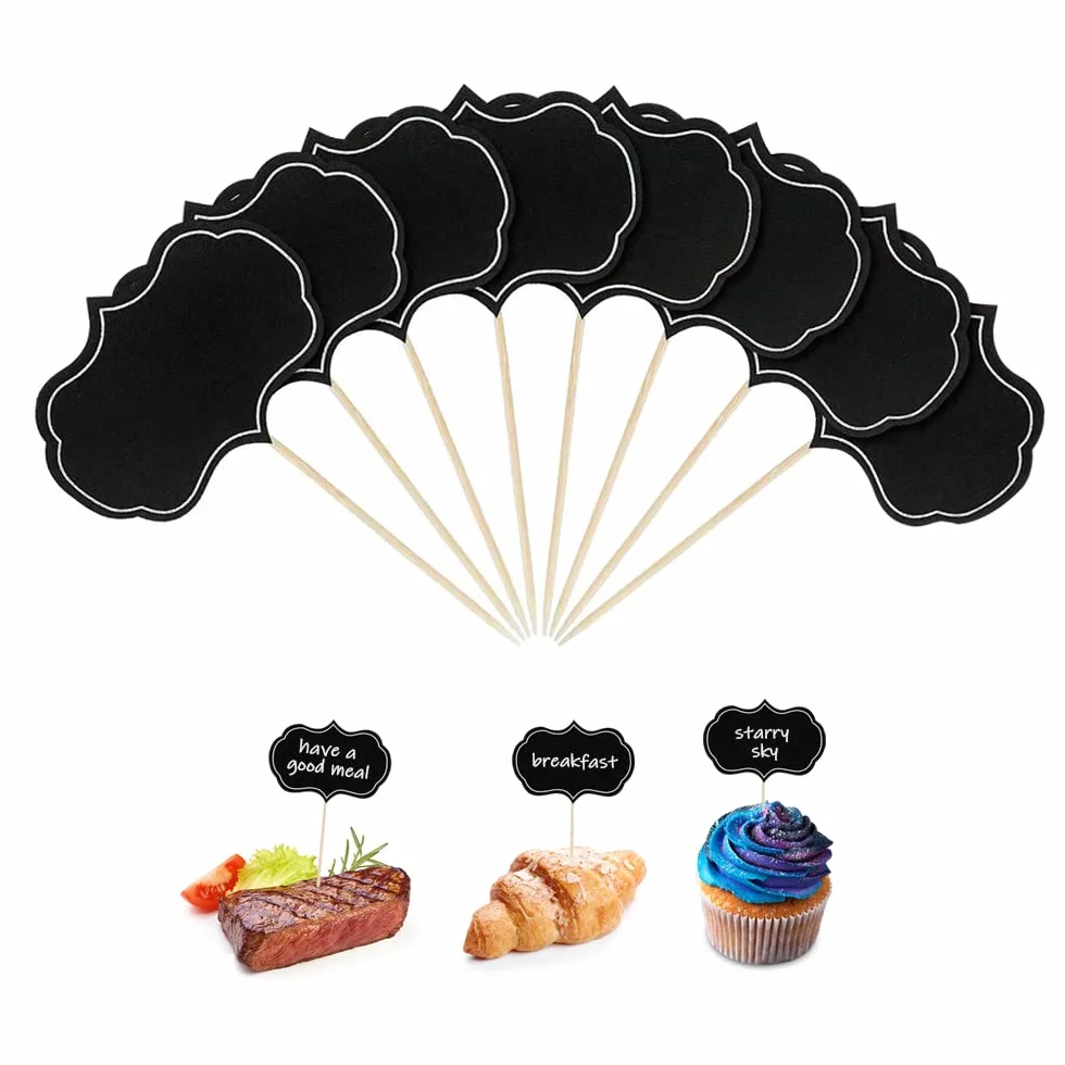 48 marcadores de queso y etiquetas de comida para tablas de charcutería, fiesta, bodas, accesorios duraderos