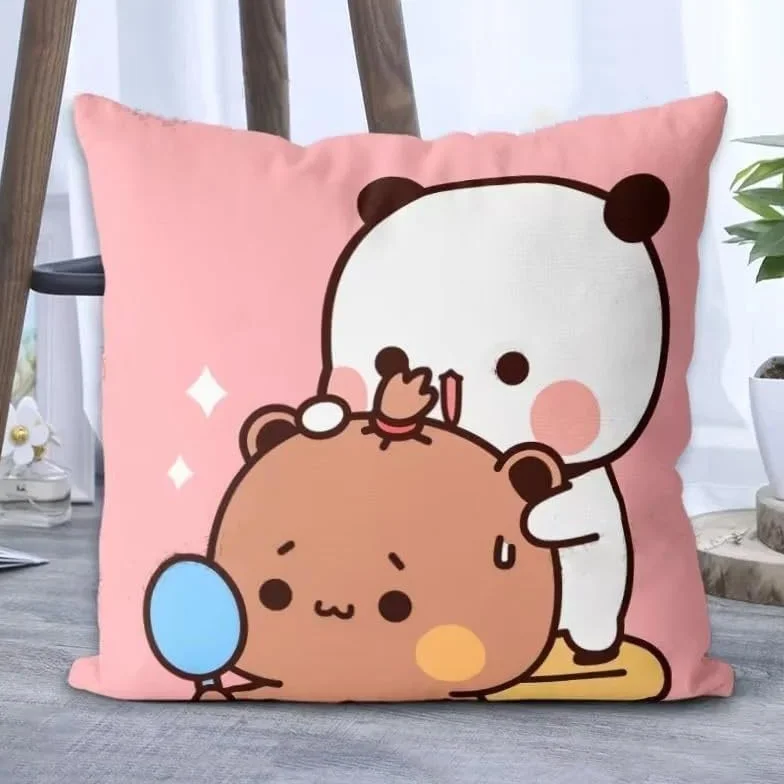 Linda almohada Bubu Dudu Kawaii anime cojín suave 30x30 cm decoración hogar regalo niños niñas