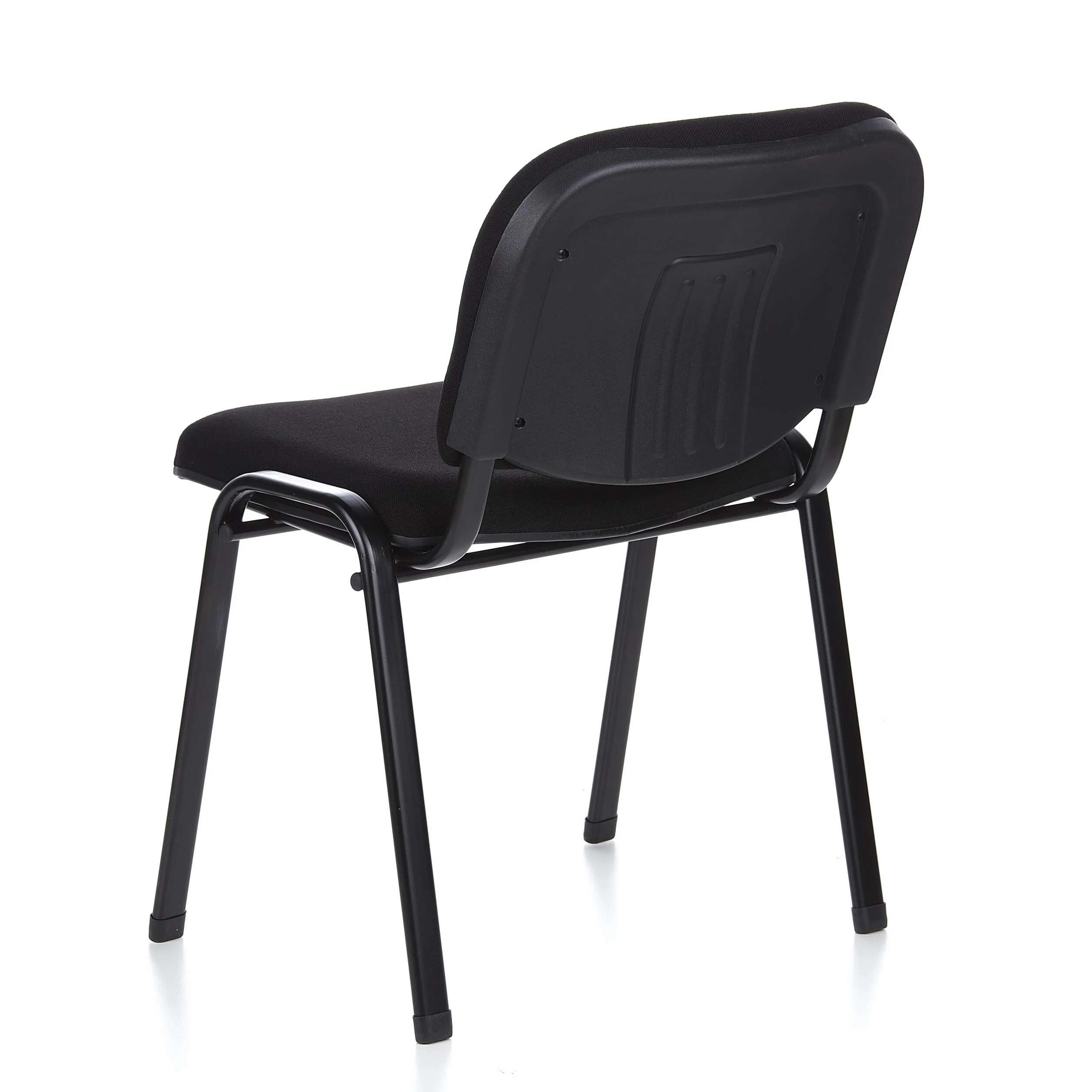 hjh OFFICE 704000 Silla de confidente XT 600 Tela Negro, Silla visitante, tapizadas, Respaldo ergonómica, Apilable