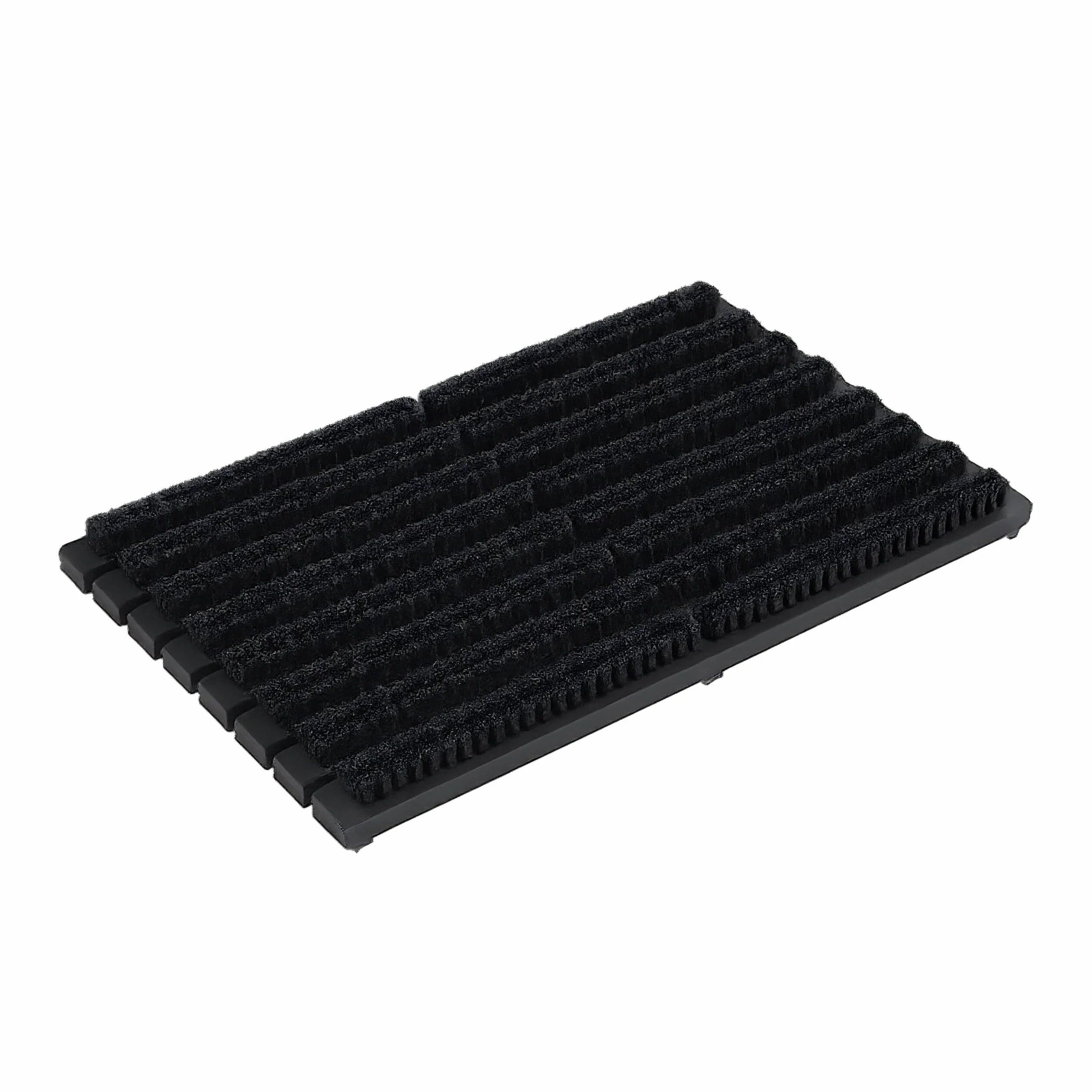 Rascador de Zapatos Relaxdays, Base Antideslizante, cepillos PP Resistentes, para Interior y Exterior, Madera Negra