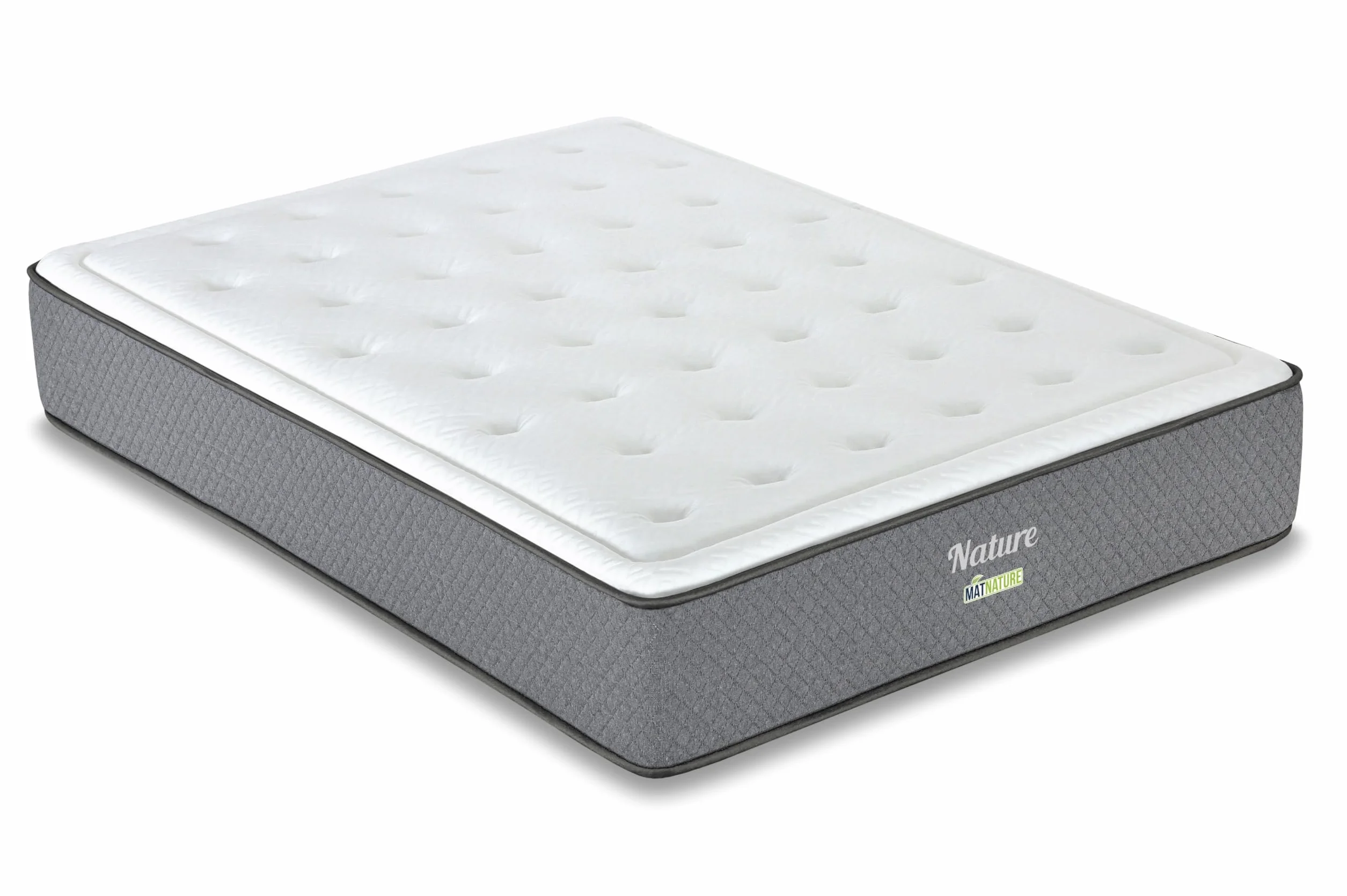 Matnature | Pack Cama Individual con Base Tapizada + Colchón Viscoelástico Nature |Firmeza Superior y Alta Adaptabilidad | Fabricación Sostenible España (Beige, 135x190)