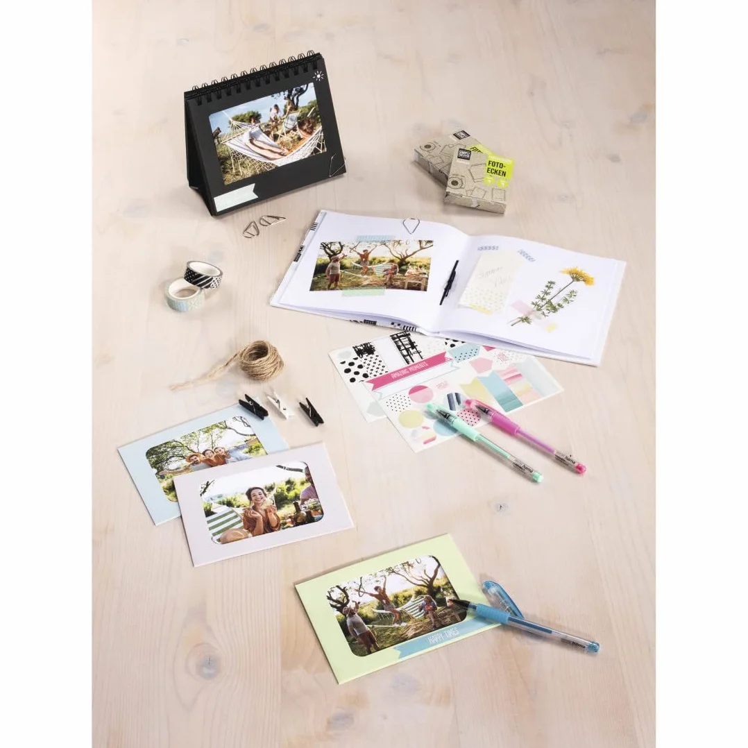 Hama | Esquinas Autoadhesivas Para Fotos, Adhesivos Para Pegar Fotos, En Álbum de fotos, Pegafotos, Color Transparente