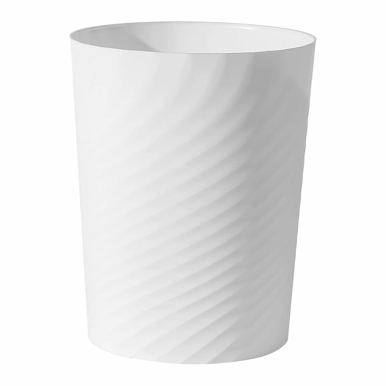 Papelera de plástico 8008 32 cm 12 L blanca para oficina cocina