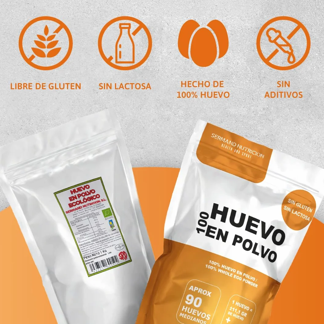 Huevo en Polvo Ecológico 1KG Sin Gluten Sin Lactosa