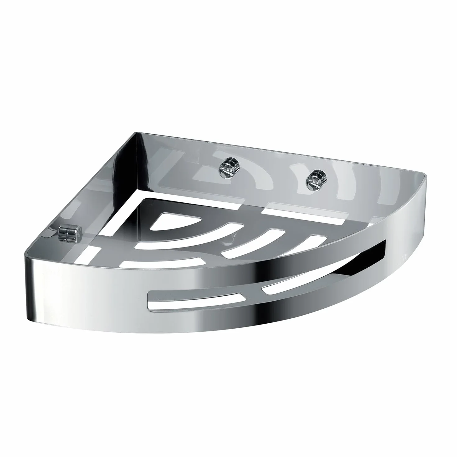 Gedy NERVA Cesta Ducha, Estante Ducha, esquinero, Acero INOX AISI 304, Cromo, 21 x 21 x 4,5