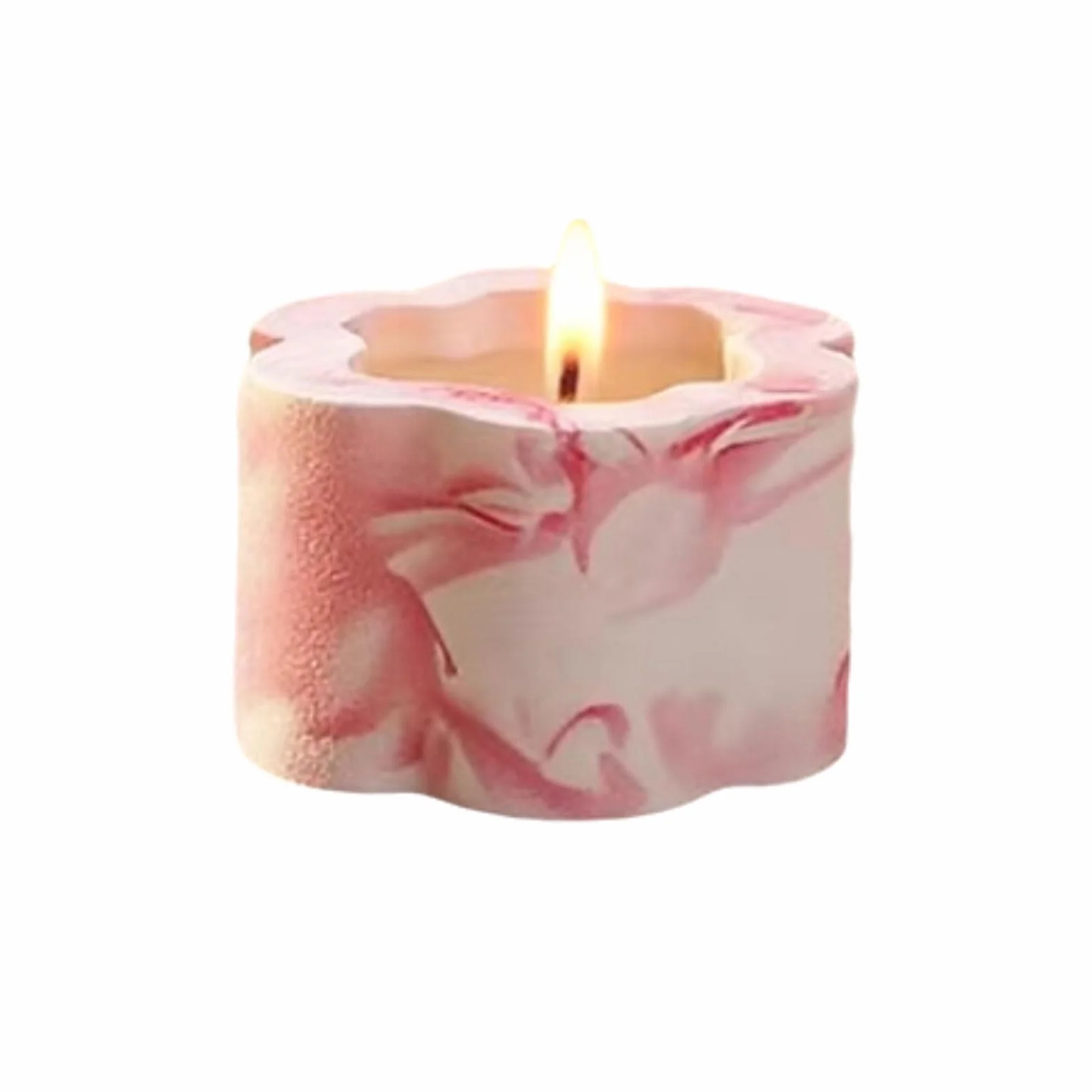 Velas de cera de soja, Mini velas de aromaterapia, vela perfumada de larga duración, tiempo de combustión de 45 horas, decoración elegante for el hogar for mujeres y hombres(3pcs Pale Red)