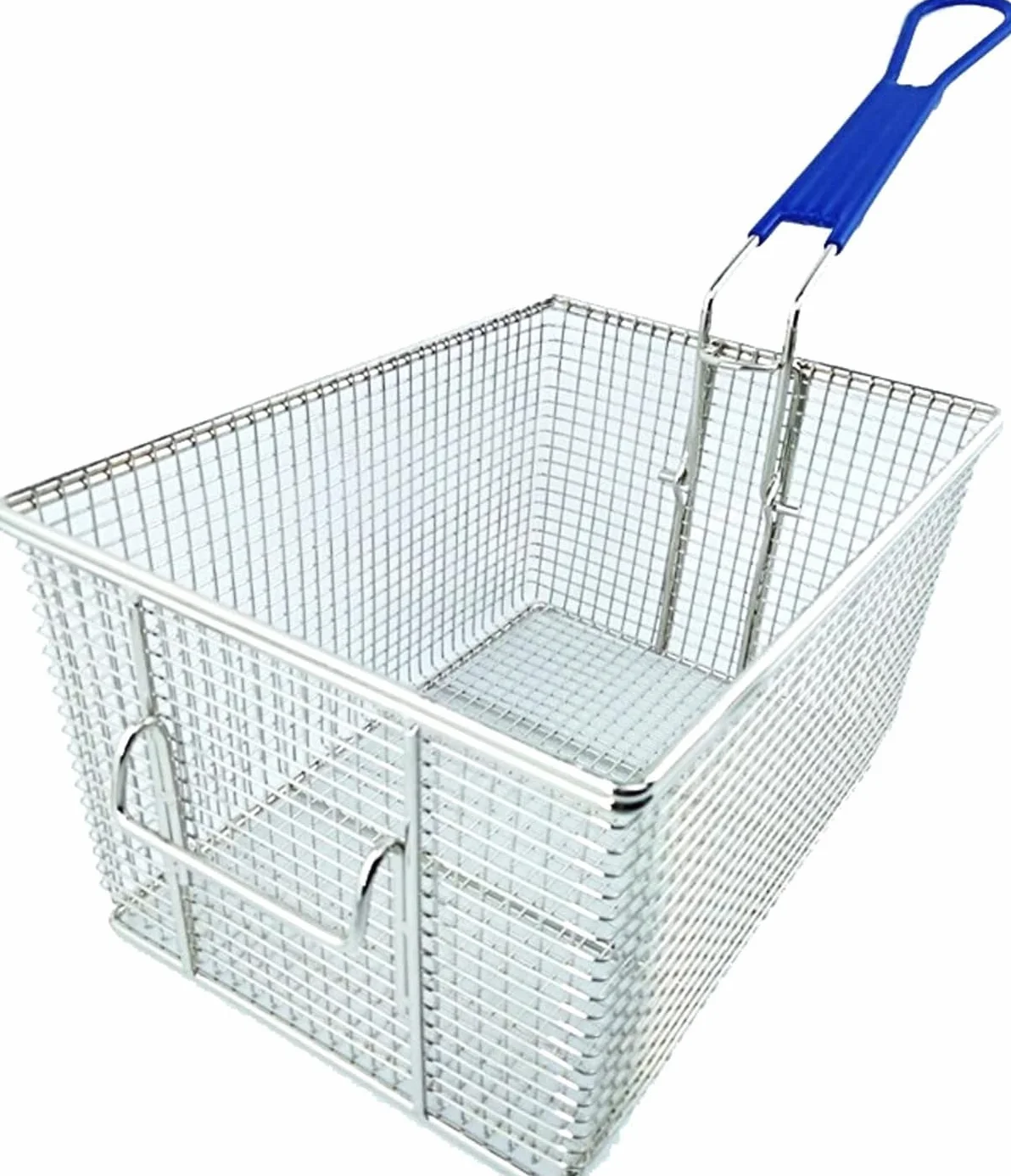 Cesta cuadrada de acero inoxidable de grado comercial, 28 x 20 x 15 cm, herramienta de cocina para restaurantes, ideal para freír, freír y drenar aceite en cocinas profesionales