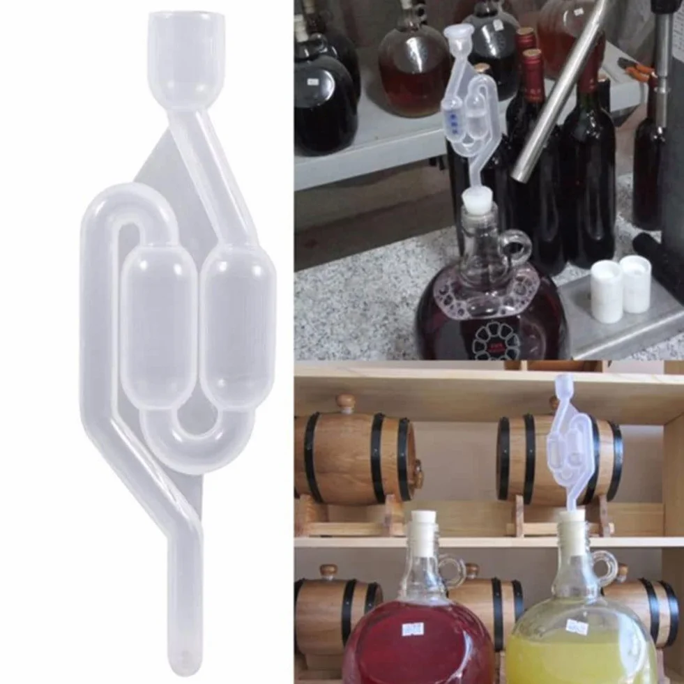 Kiuiom Esclusa de Fermentación Tubos de Fermentación,Burbujeador de Fermentación,Válvula de Vino,2PC Airlock Fermentacion para Alcohol para la Fermentación del Vino a la Casa Sello del Fermentador