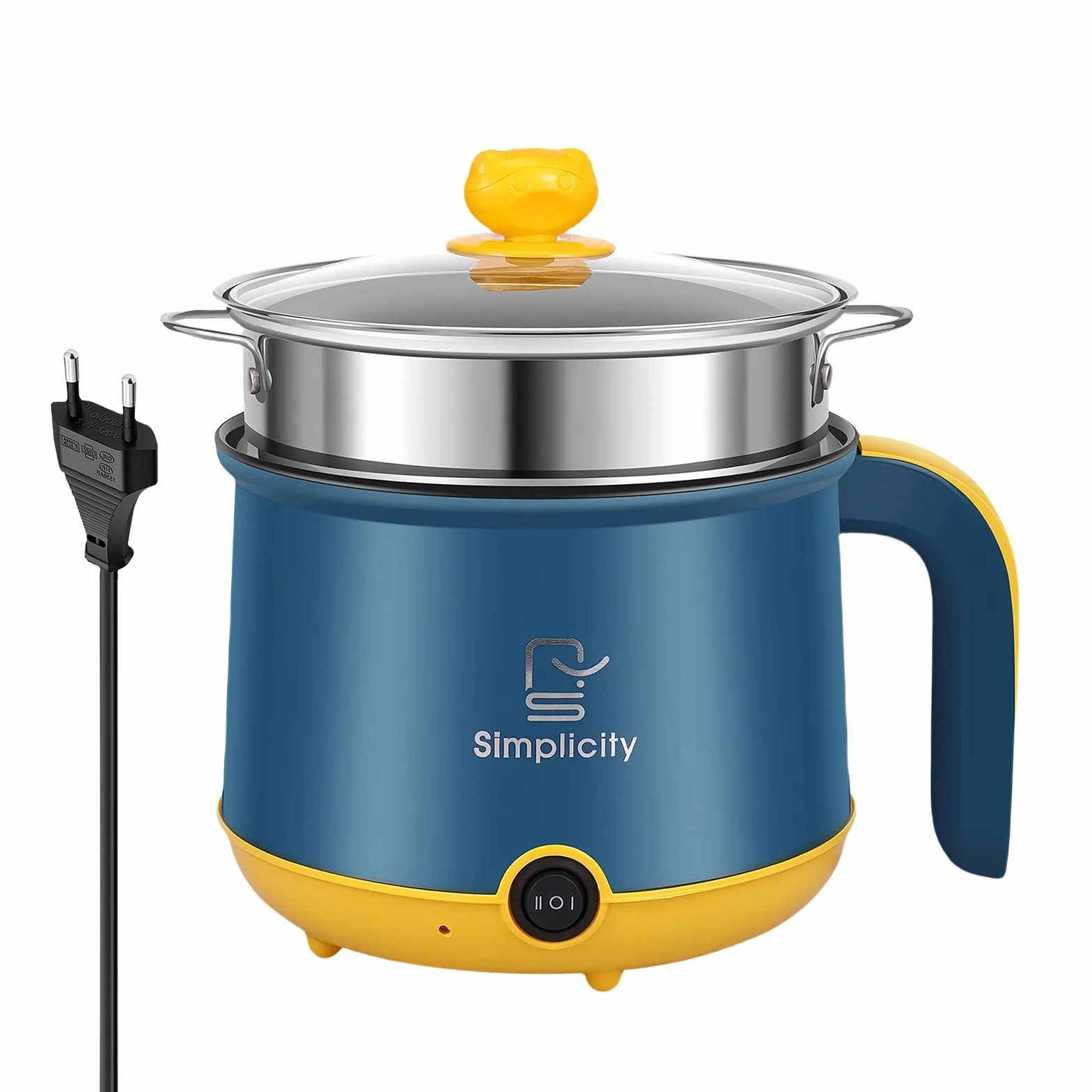 SUNOYA Olla caliente eléctrica 1.8 L antiadherente portátil