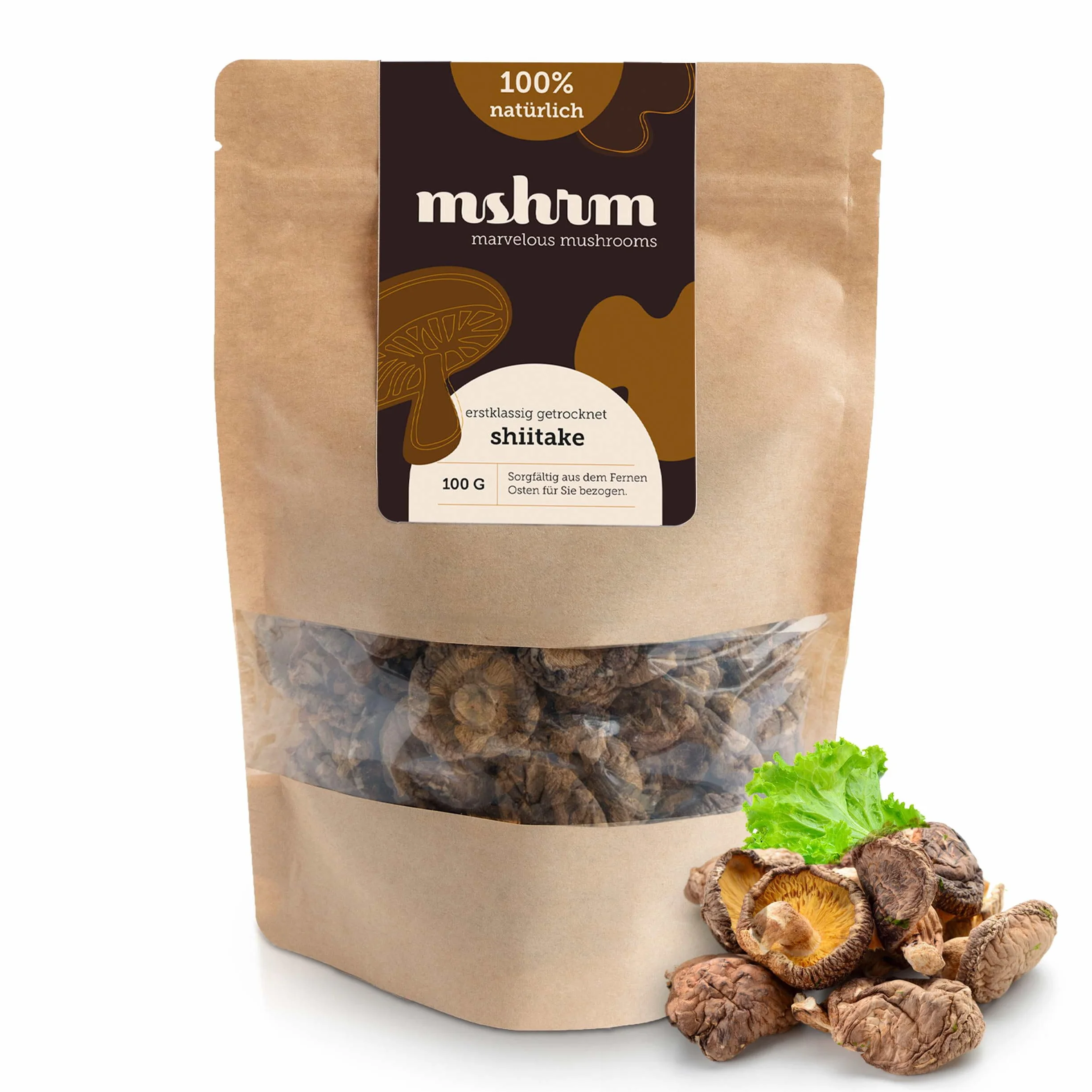Setas Shiitake Secas 100g Clase 1 - Setas Deshidratadas de Cultivo Sostenible