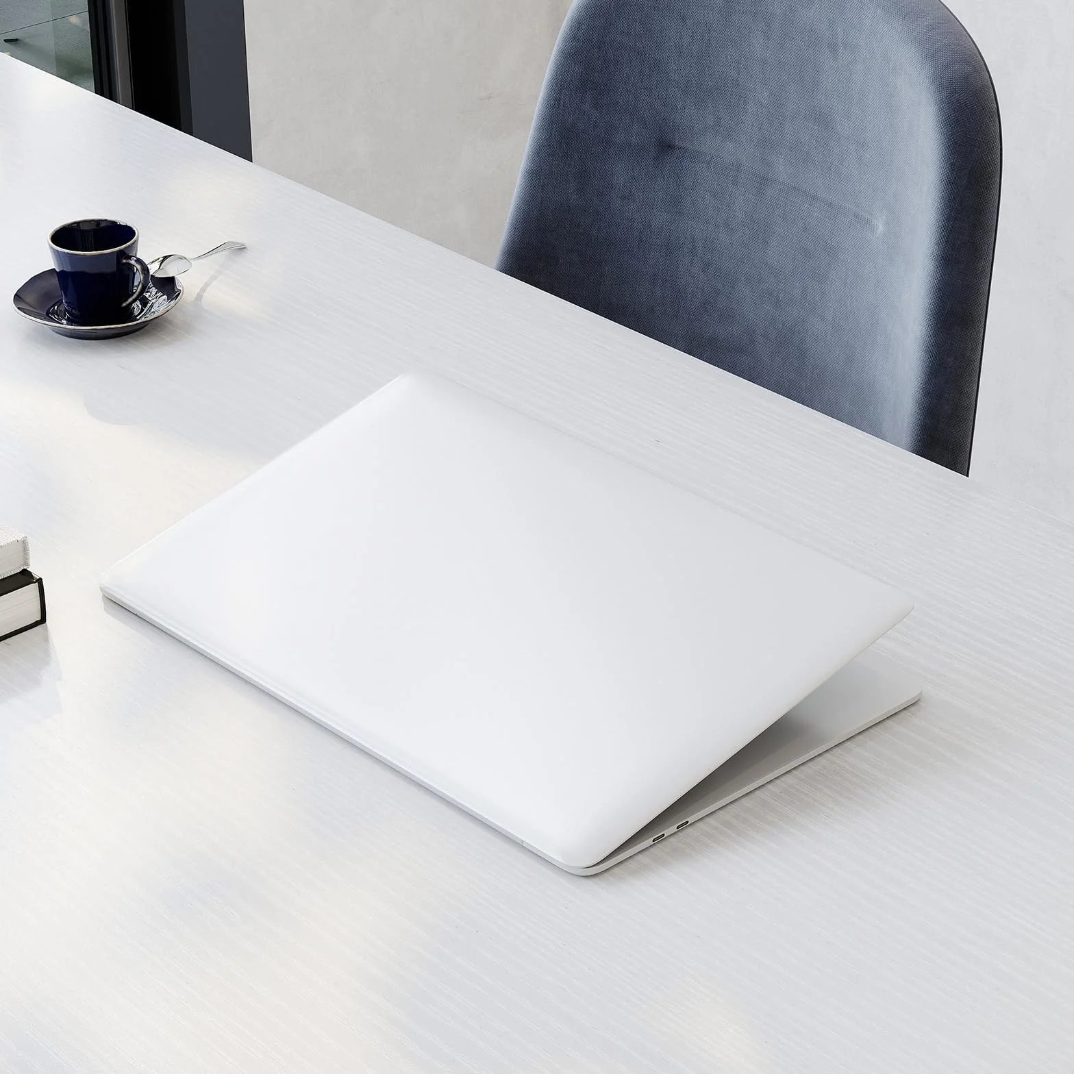 ODK Escritorio Pequeña 100x48cm Mesa de Estudio con Pies Ajustables Blanco