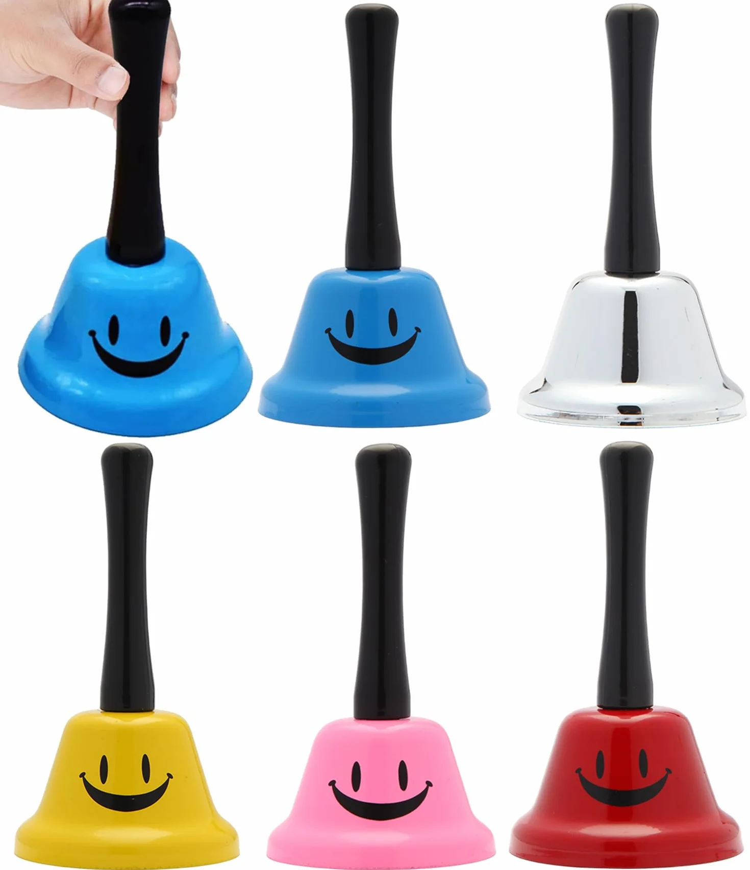 Campanas de Mano de Metal 5 Piezas, Campana de Recepción de Hotel Timbre Campana de Cena para Restaurante