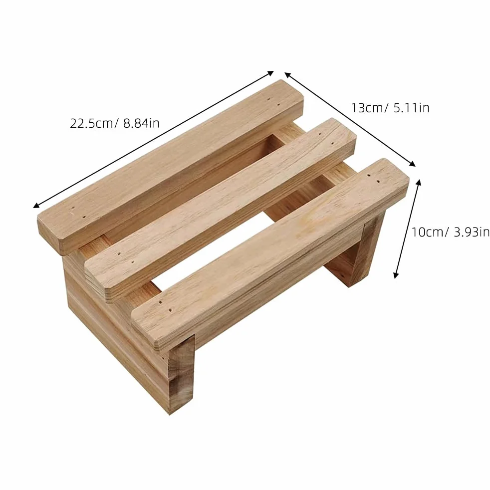 Banquito de Madera Pequeño y Portátil para Niños Taburete 9x5x4 Pulgadas