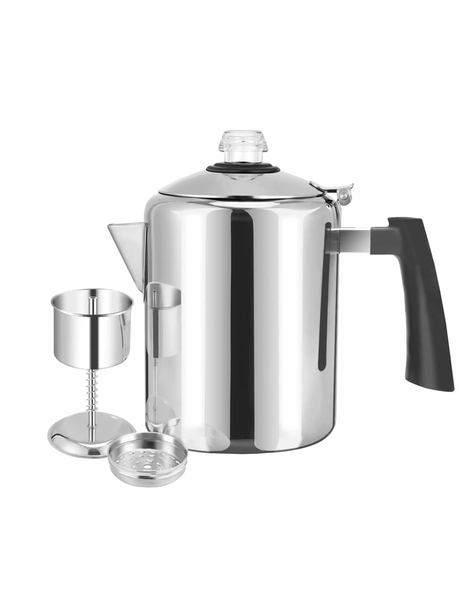 KFO Cafetera Percolador Acero Inoxidable 304 9 Tazas para Acampar