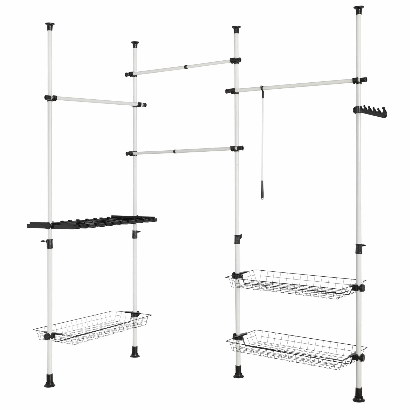 SoBuy FRG38 Perchero telescópico extensible metal y plástico