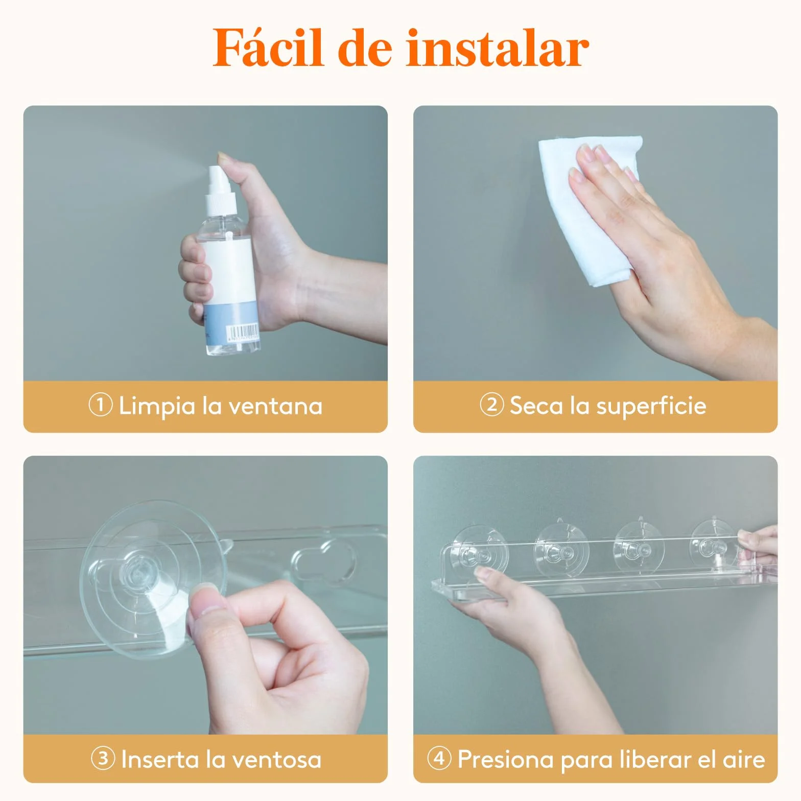Lifewit Estanterias Plantas para Ventana, 3 Pack 38cm Baldas flotantes para Plantas Suculentas Interiores y Verduras en Miniatura, Repisas con Estante de Ventosas Acrílicas para Baño/Habitacion