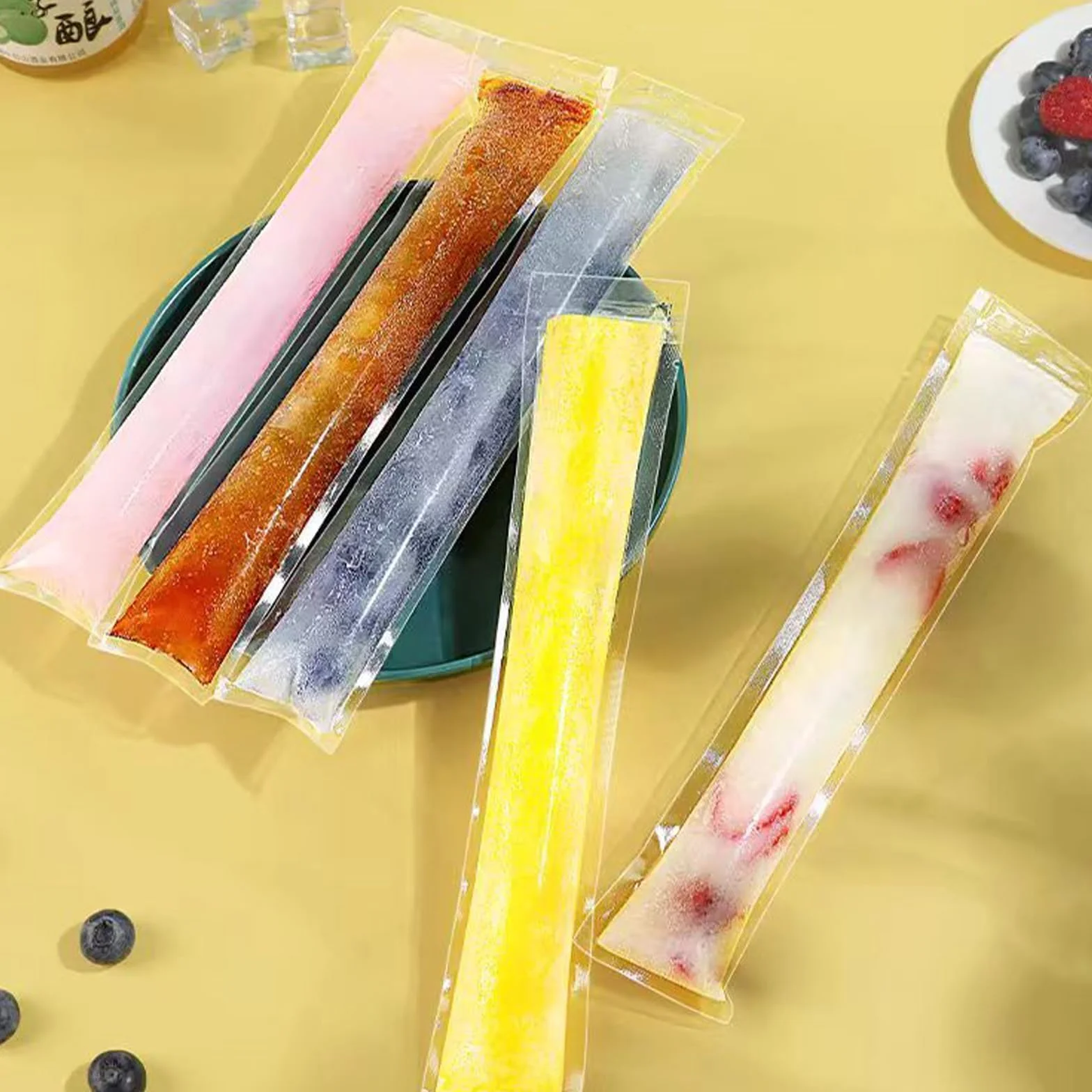 Bolsas para helados largos con embudo para moldes de hielo