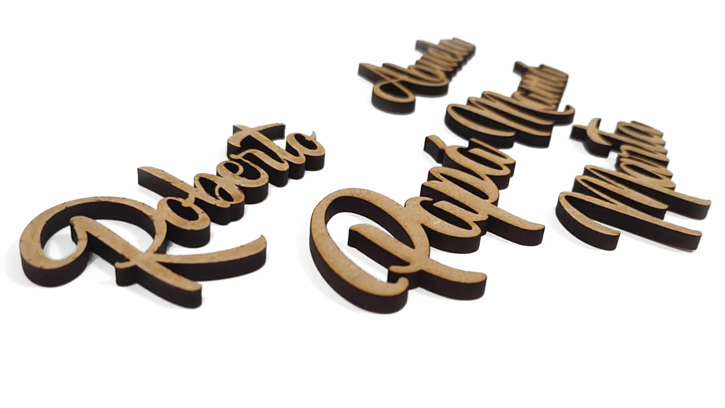 Marcasitios de Madera Personalizados Pack de 10, Cortados a Láser para Bodas
