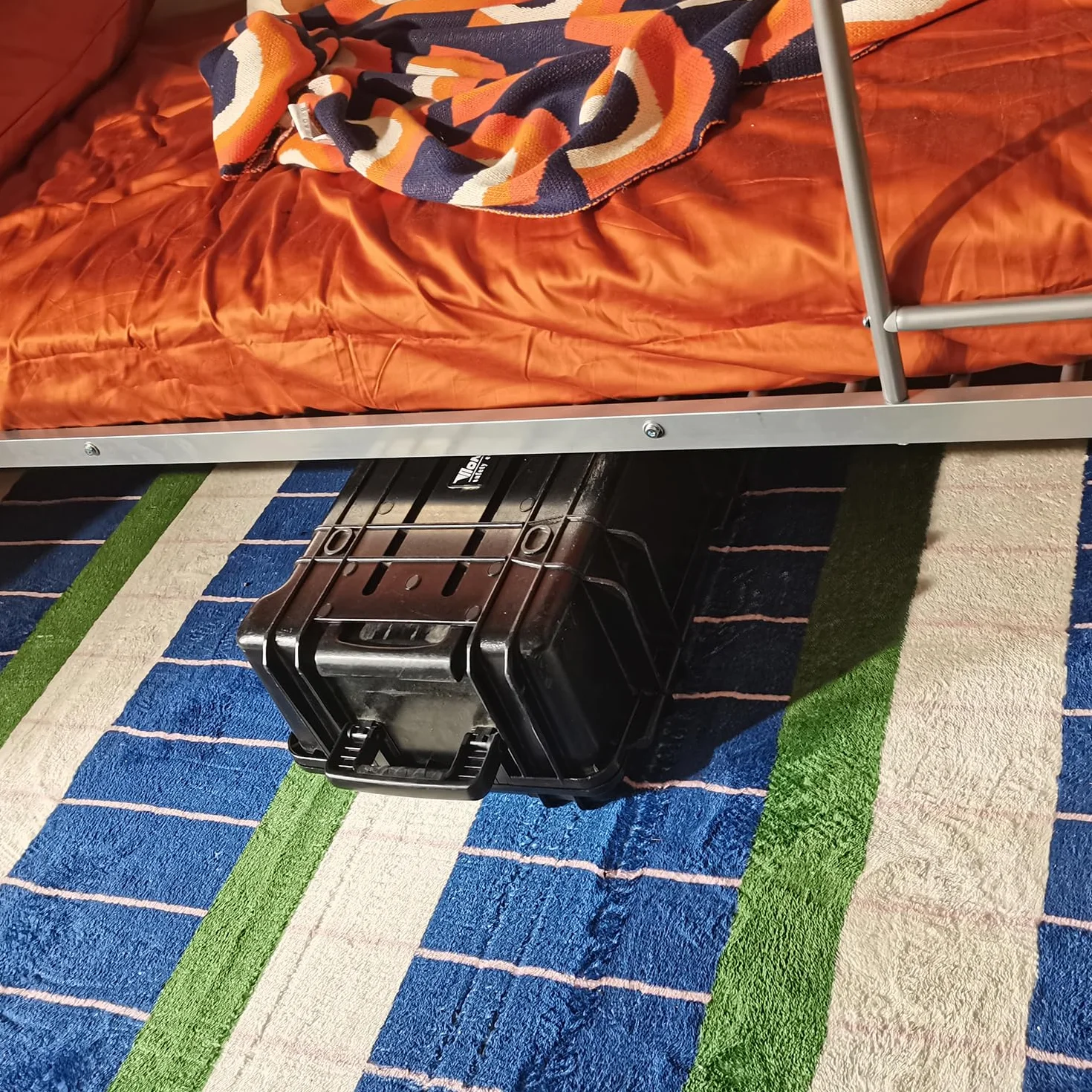 MEUBLE Cosy Litera Marco de Cama Infantil 90x190cm de Metal con Escalera y Somier de Listones Estructura Tubular para Niño Dormitorio Casa, Estilo Industrial, Gris
