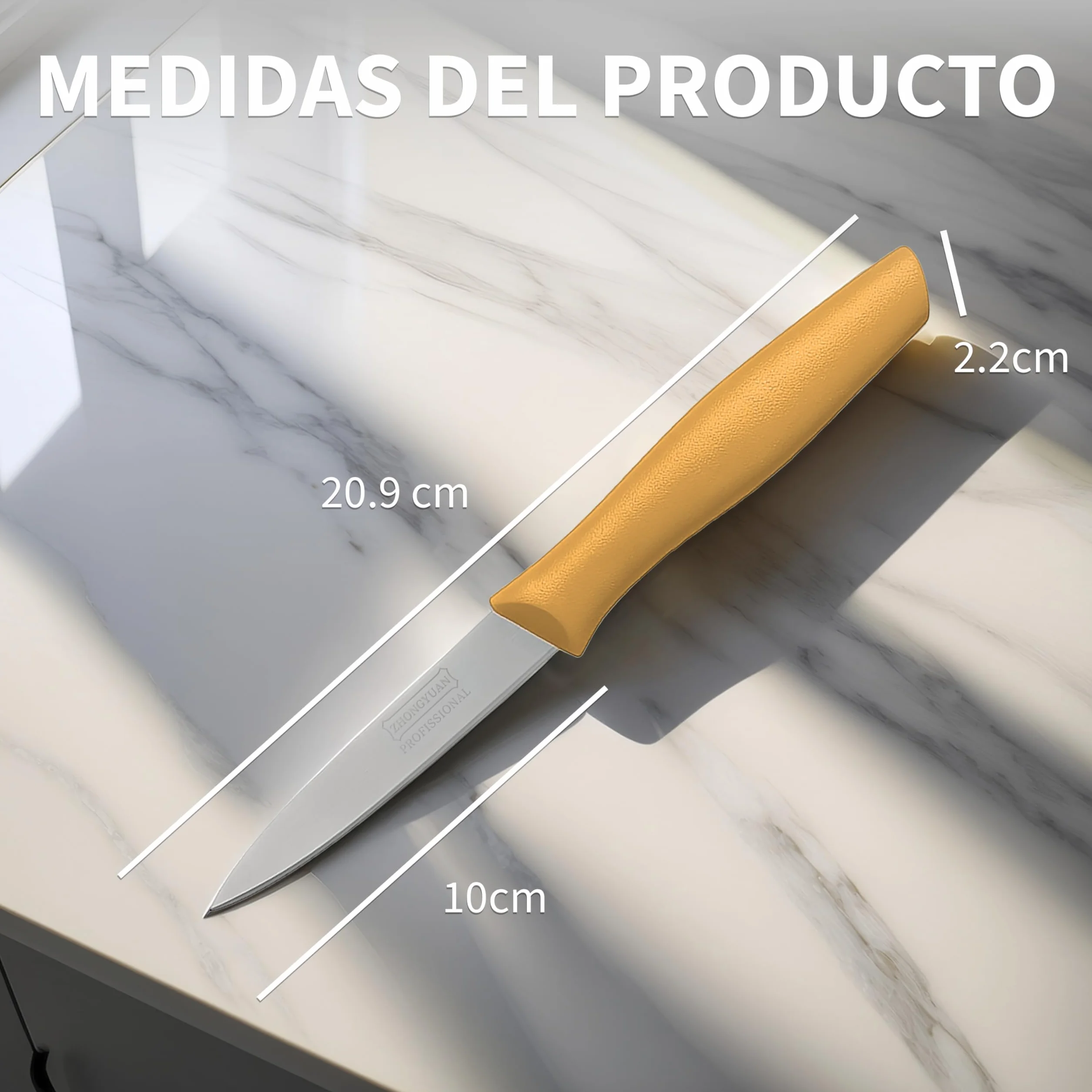 Cuchillos de Cocina Acero Inoxidable Pack 6 Piezas Aptos Lavavajillas